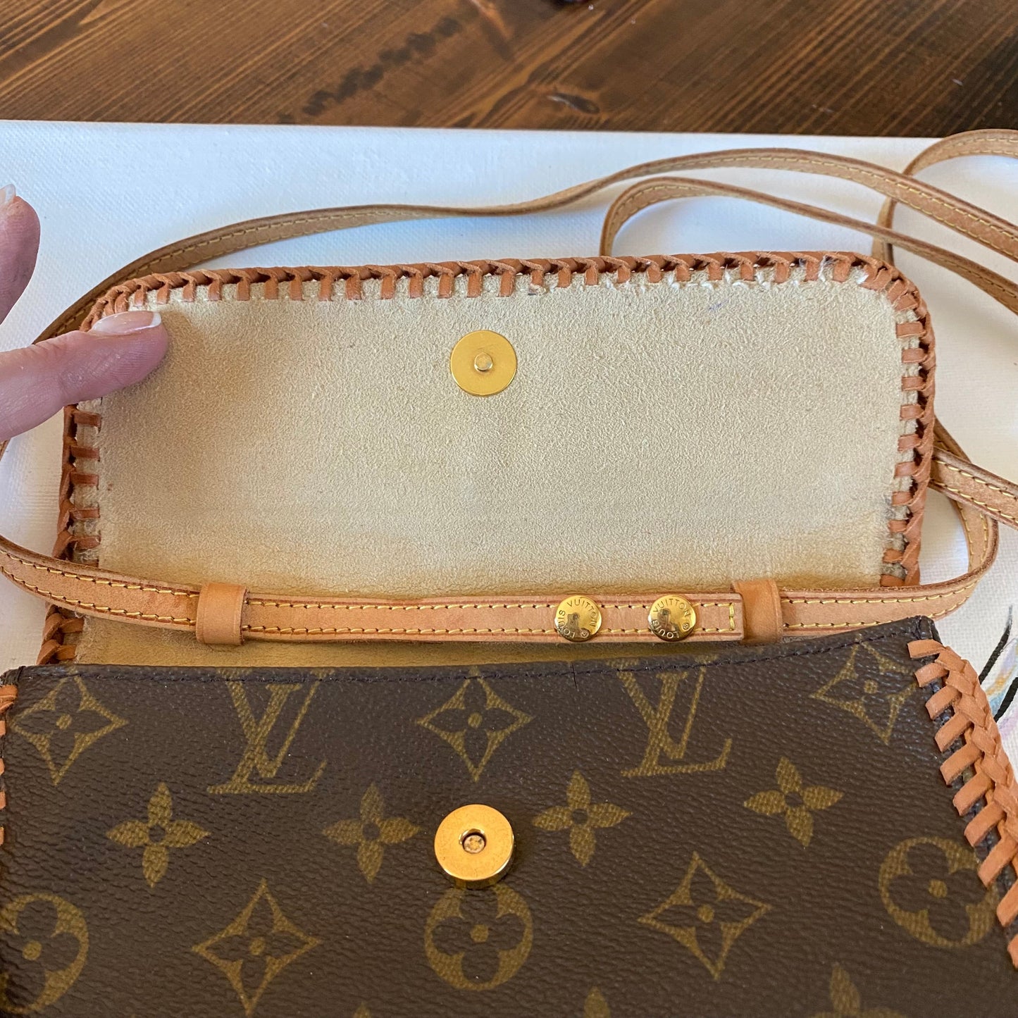 The Junco -Orvis bags Monogram in Vachetta Shoulder/Crossbody Bag