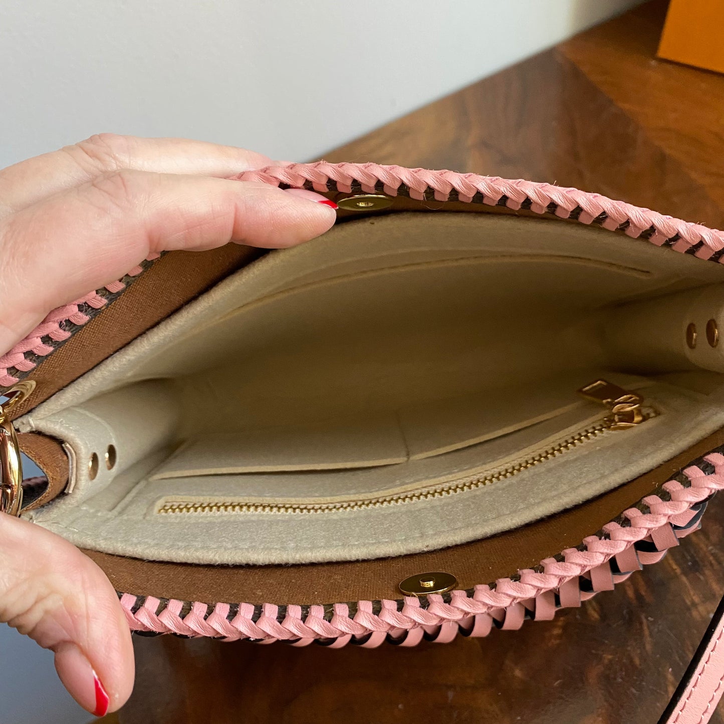 The Swan Crossbody -Orvis bags Monogram in Pale Pink