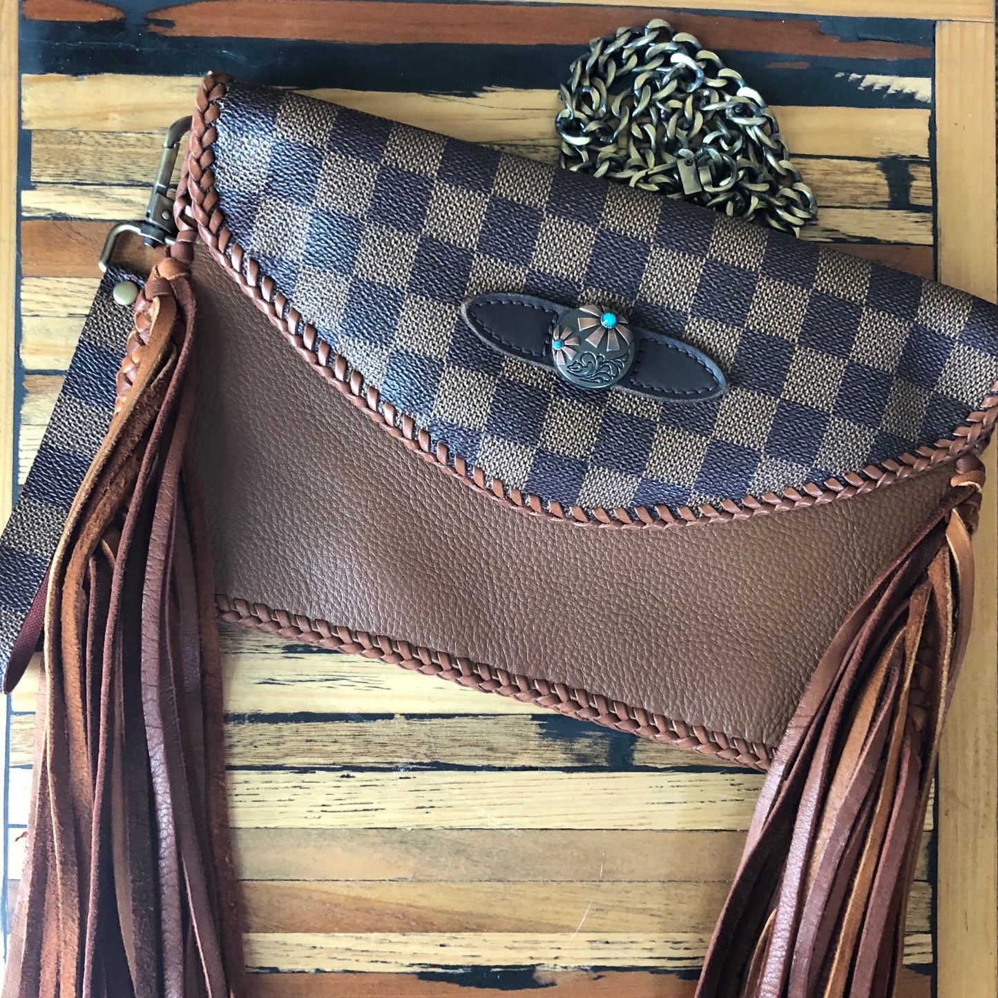The Eagle - Fringed CognacOrvis bags Wristlet/Crossbody/Clutch Bag