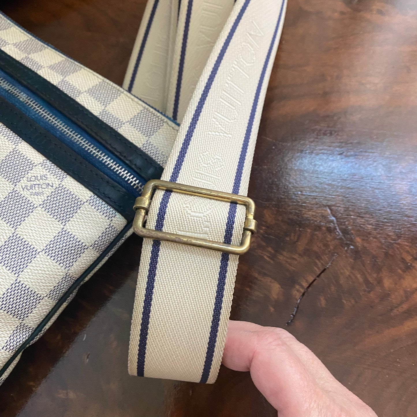The Blue and White Swallow -Orvis bags Damier Azur Crossbody