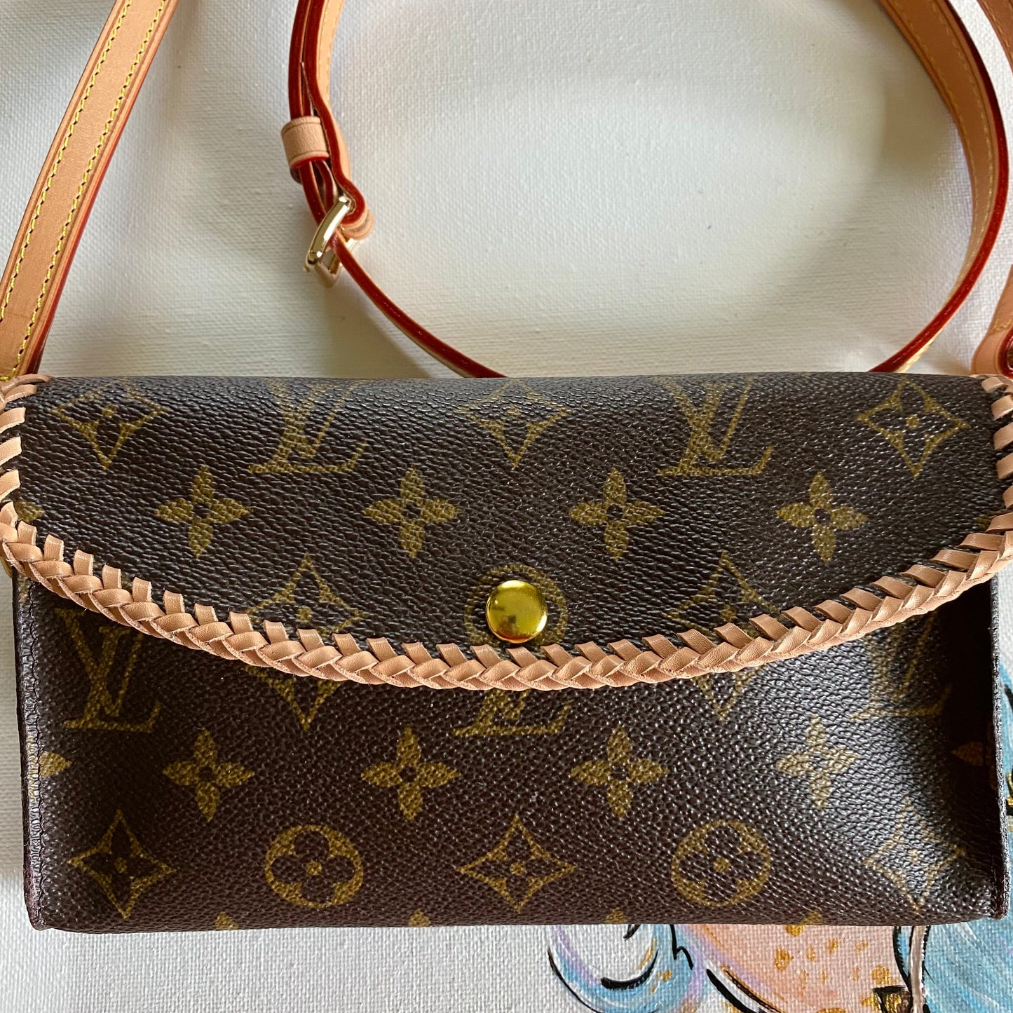 The Junco -Orvis bags Monogram in Vachetta Crossbody Bag