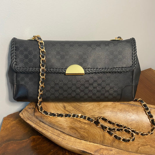 The Crane -Orvis bags Black Micro GG Shoulder/Crossbody Bag