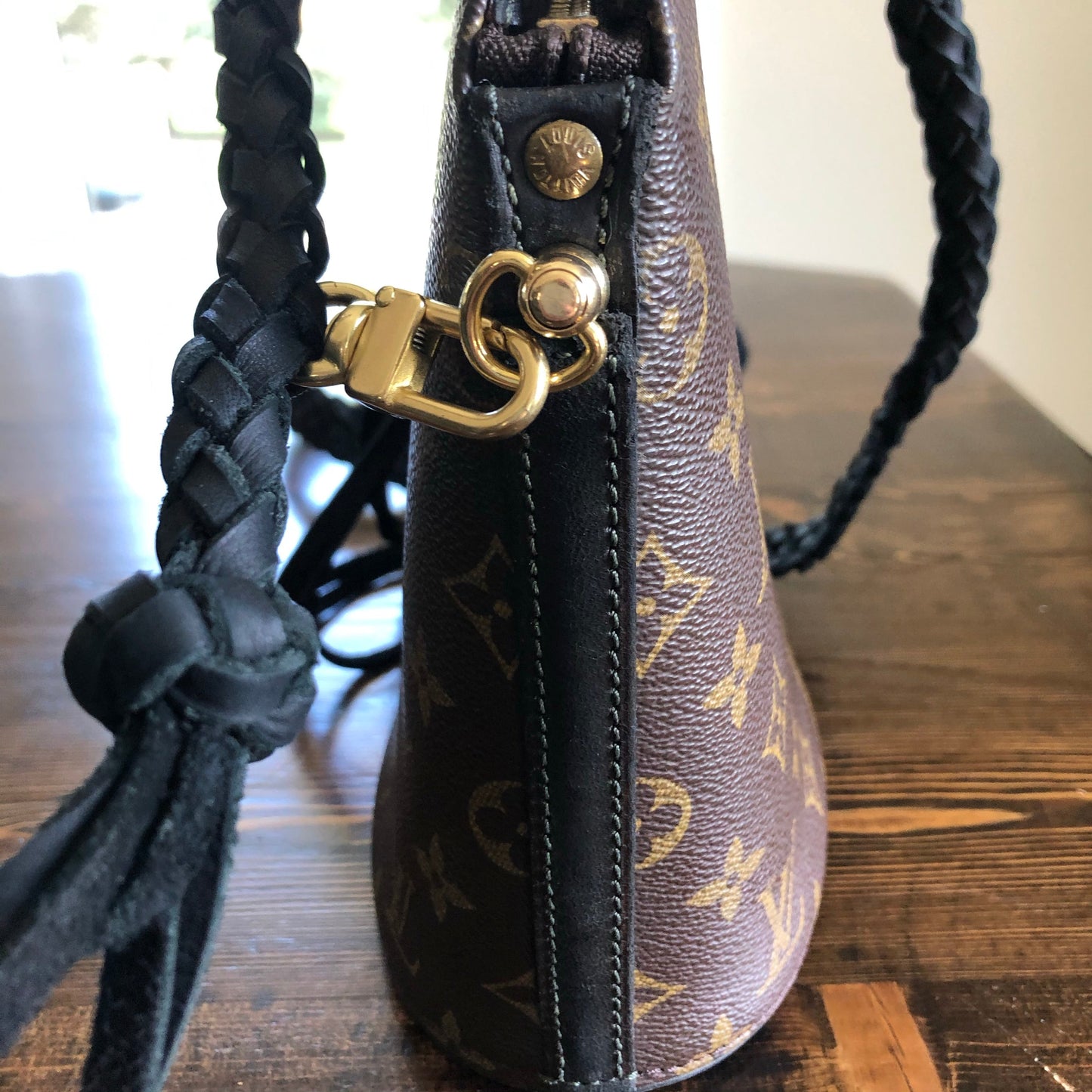 The Finch -Orvis bags Monogram Black Crossbody with Two Straps!