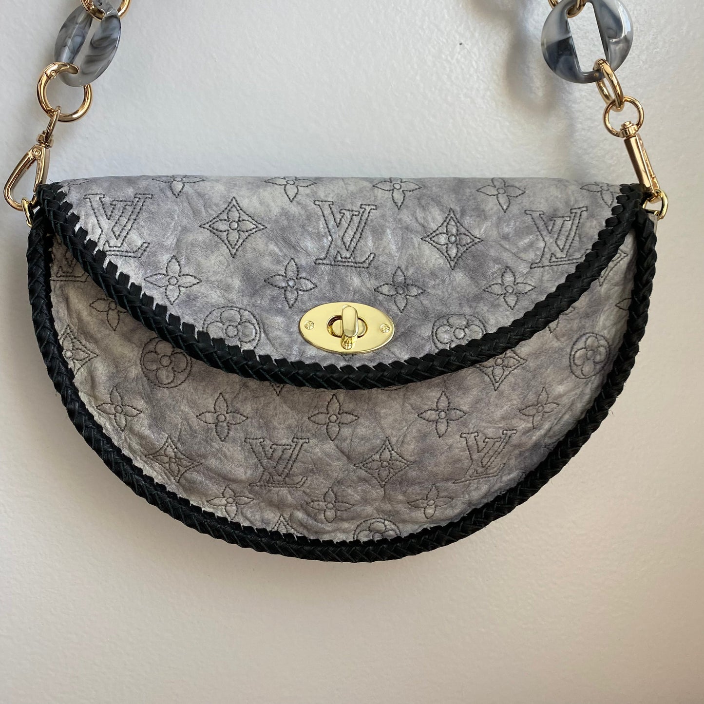 The Dove -Orvis bags Embroidered Monogram Lambskin Crossbody/Shoulder Bag