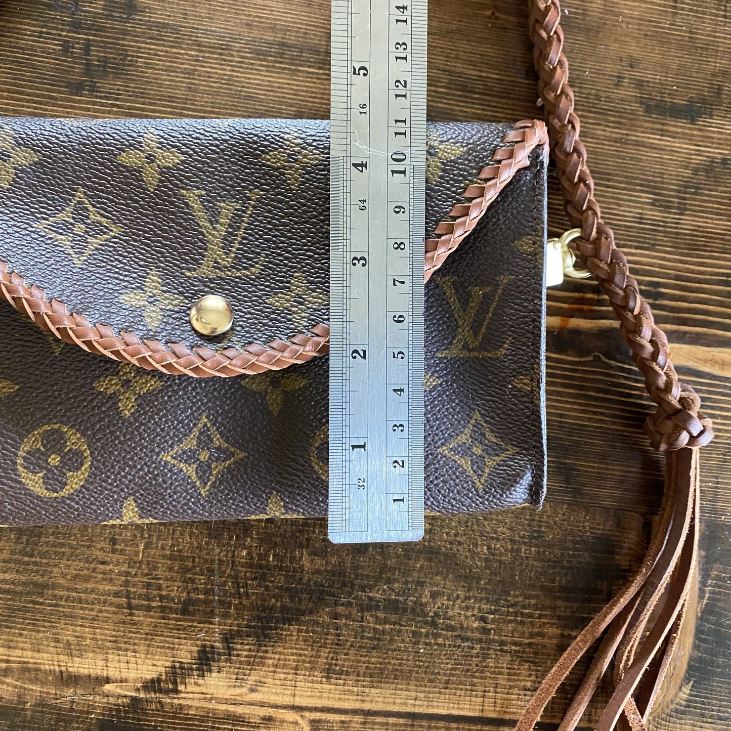The Junco -Orvis bags Monogram in Whiskey Crossbody Bag