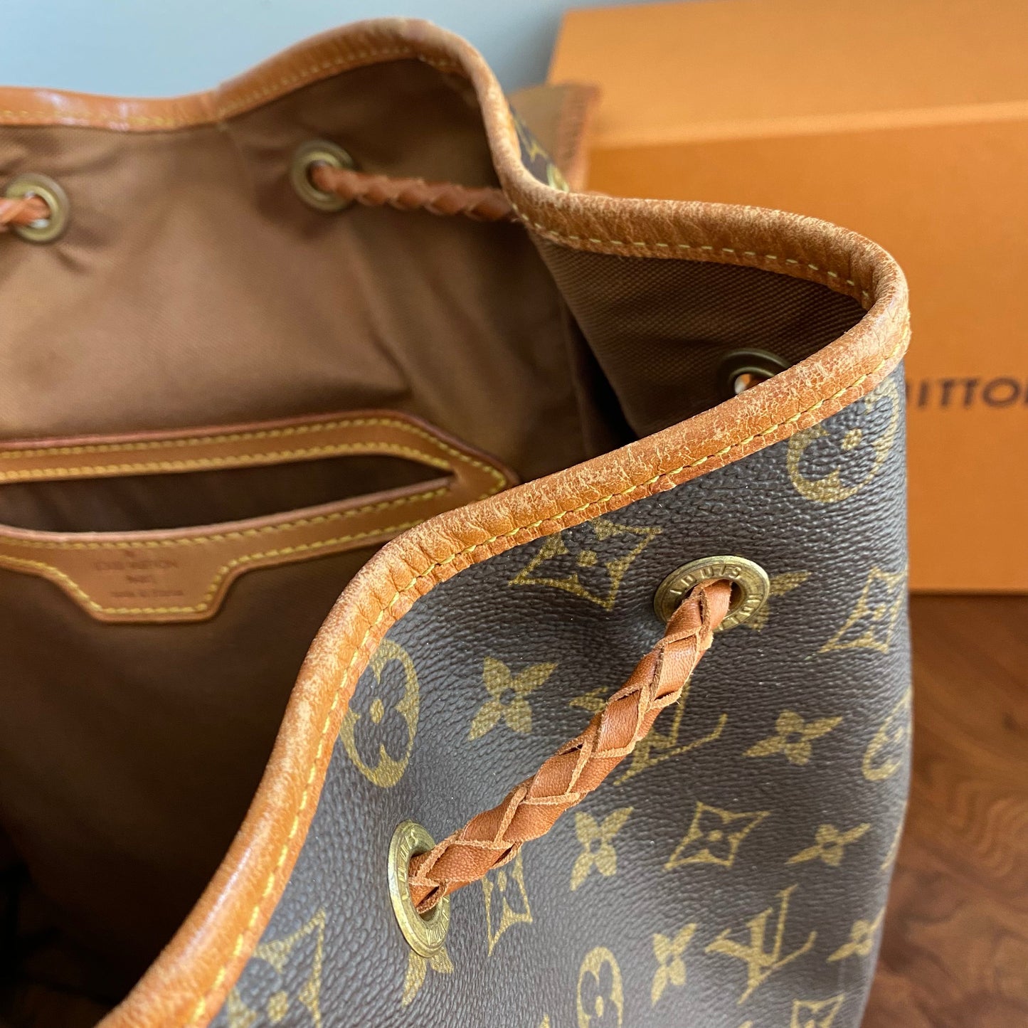 The Loon -Orvis bags Monogram Backpack in Tan