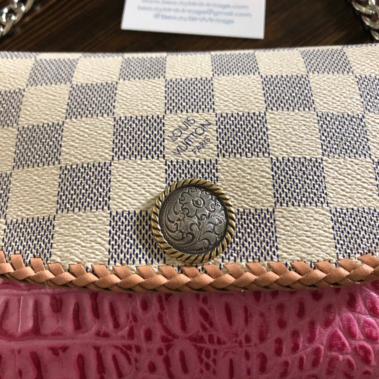 The Wren - Damier and PinkOrvis bags Wristlet/Crossbody/Clutch