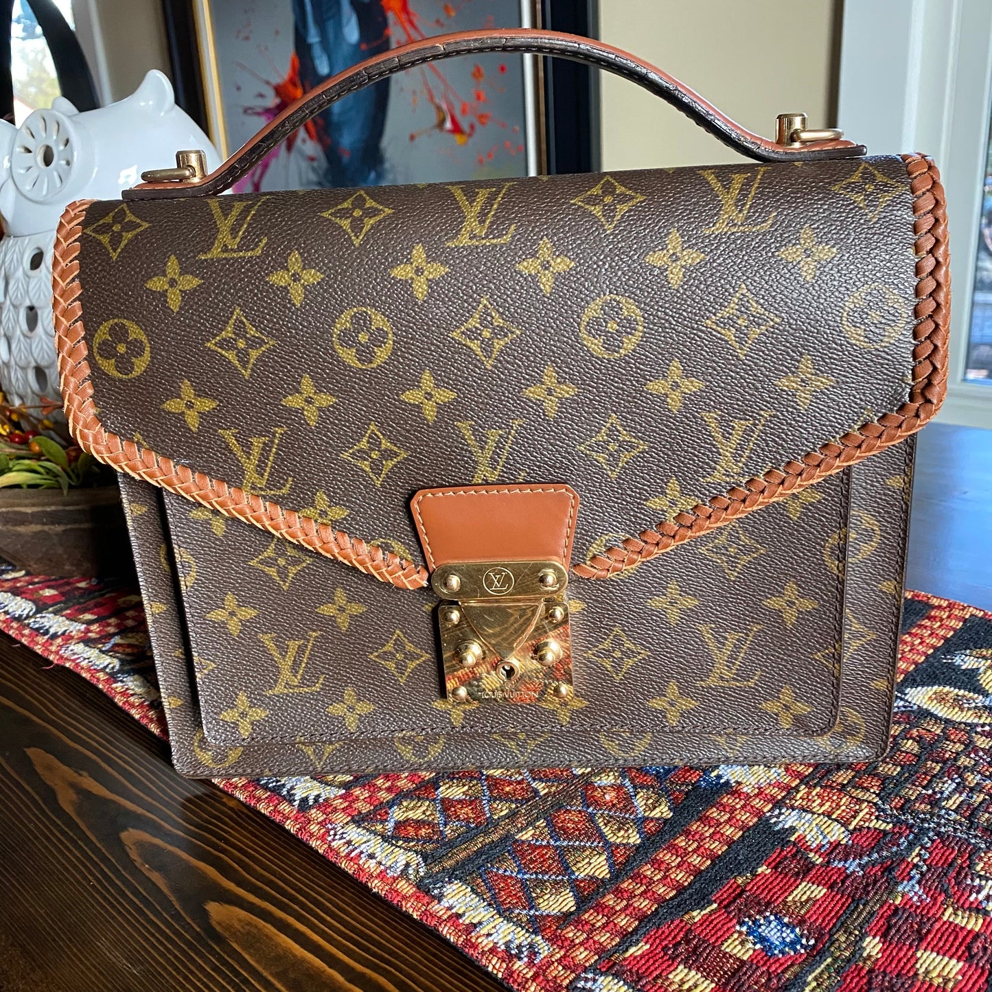 The Kingfisher -Orvis bags Monogram in Whiskey Crossbody