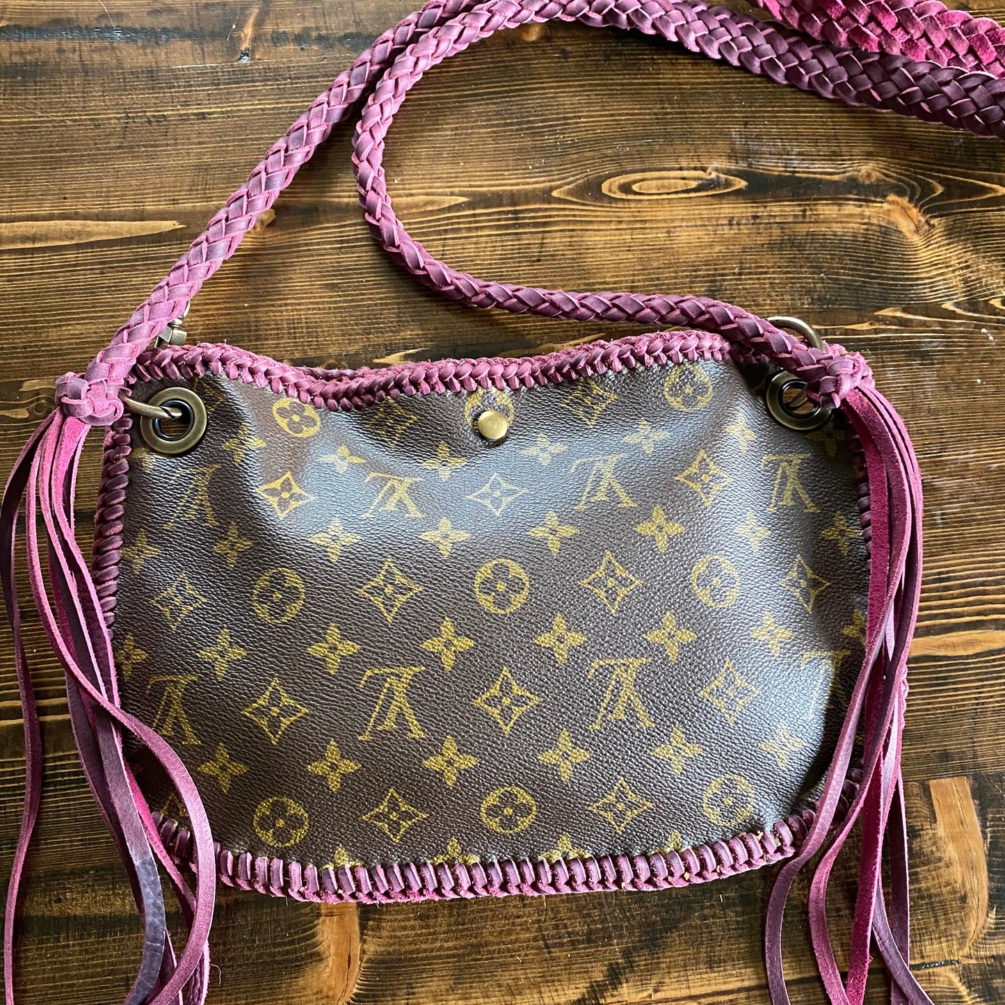 The Peacock -Orvis bags Monogram Hobo Crossbody in Violet