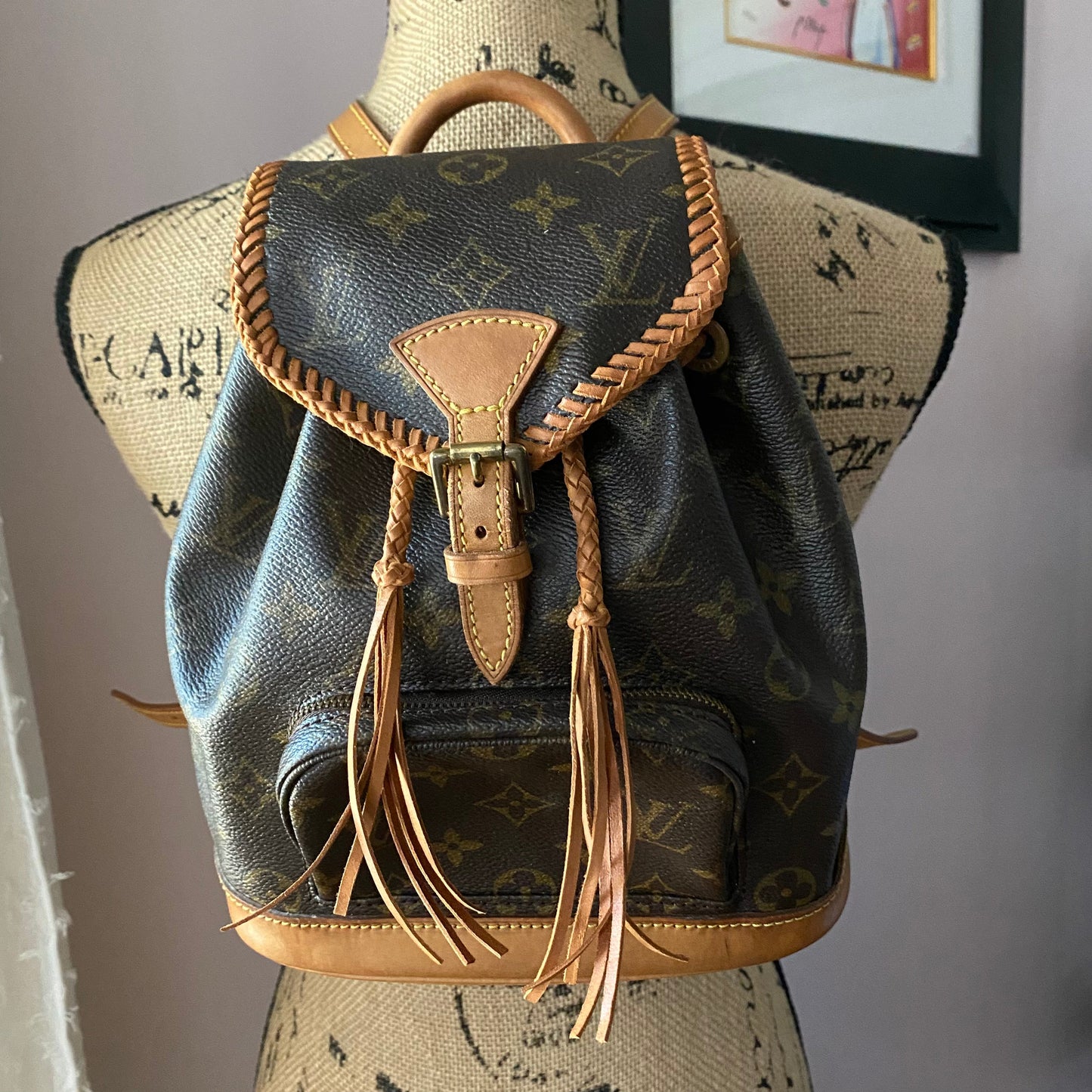 The Loon -Orvis bags Monogram Mini Backpack in Vachetta