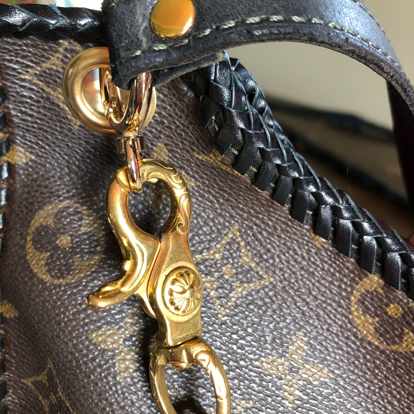 The Peacock -Orvis bags Monogram Black Hobo Crossbody