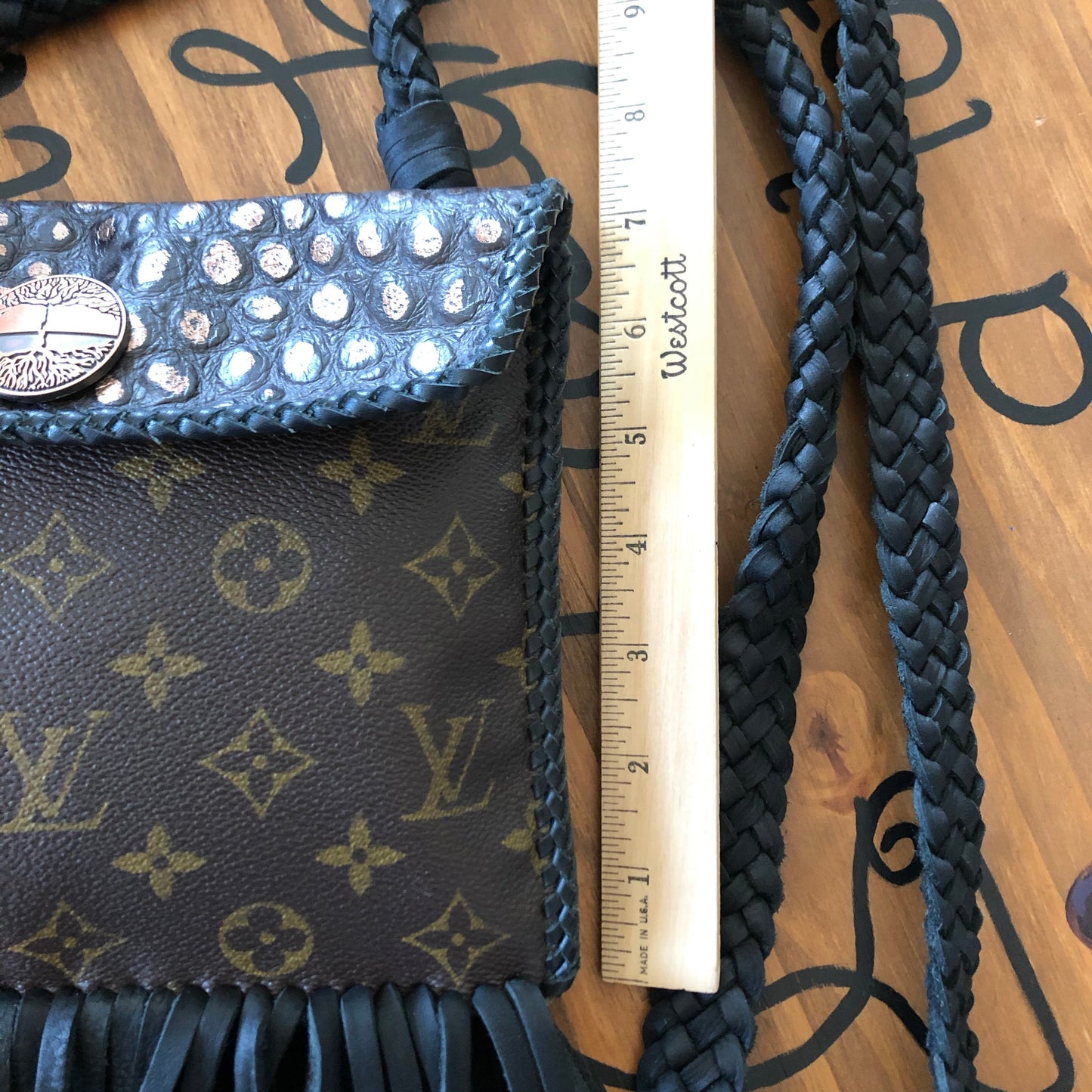The Fringed Falcon - Black/Copper LeatherOrvis bags Crossbody