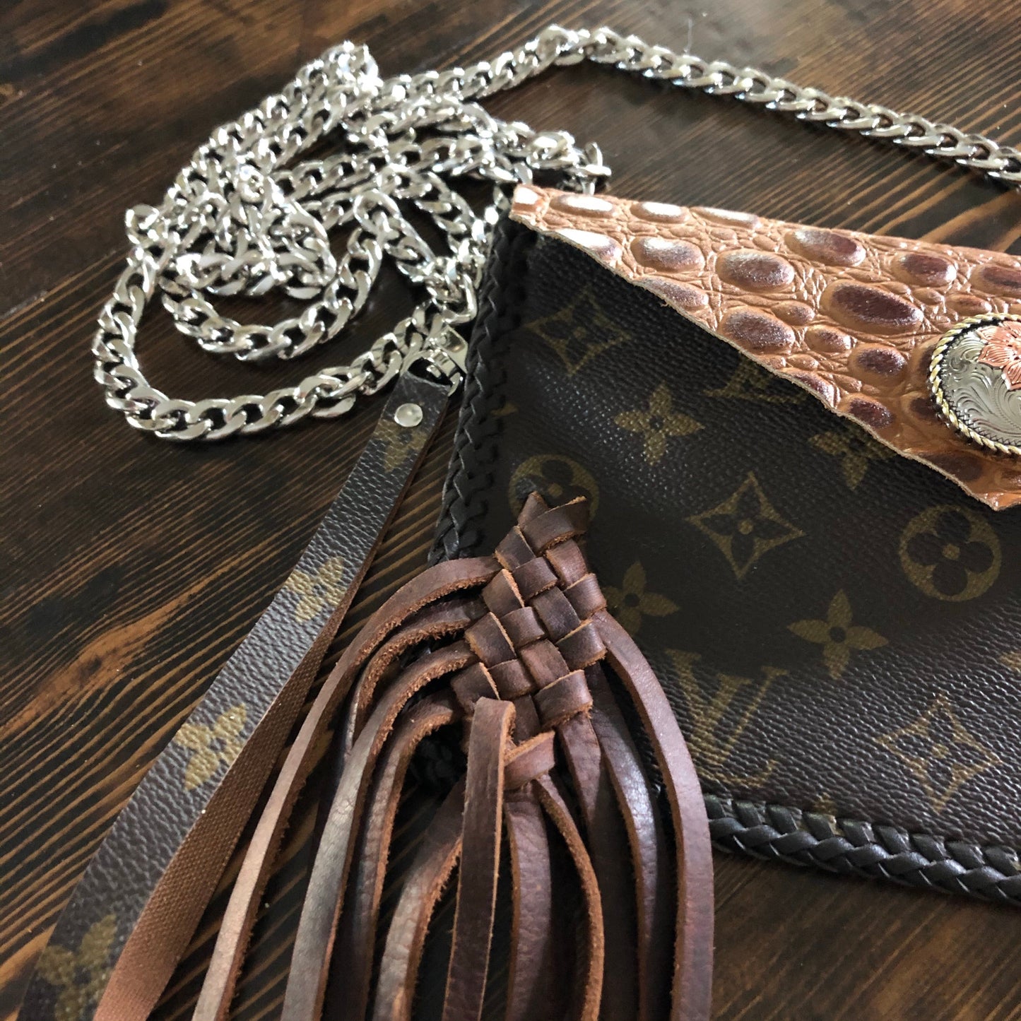 The Fringed Wren - CognacOrvis bags Wristlet/Crossbody/Clutch Bag