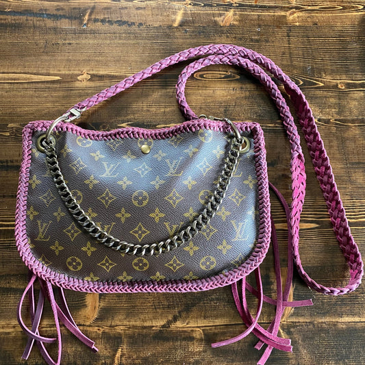The Peacock -Orvis bags Monogram Hobo Crossbody in Violet
