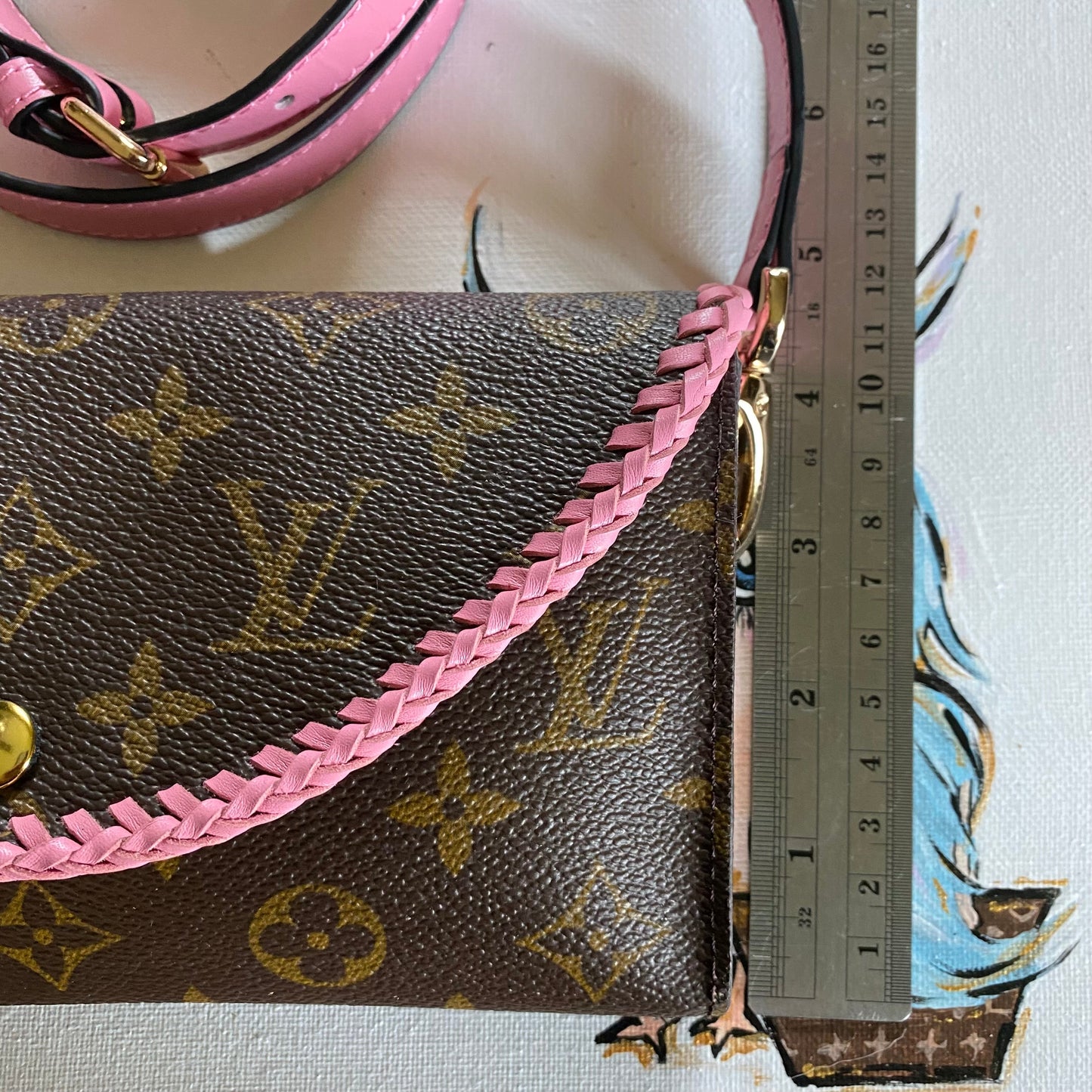 The Junco -Orvis bags Monogram in Pink Crossbody Bag