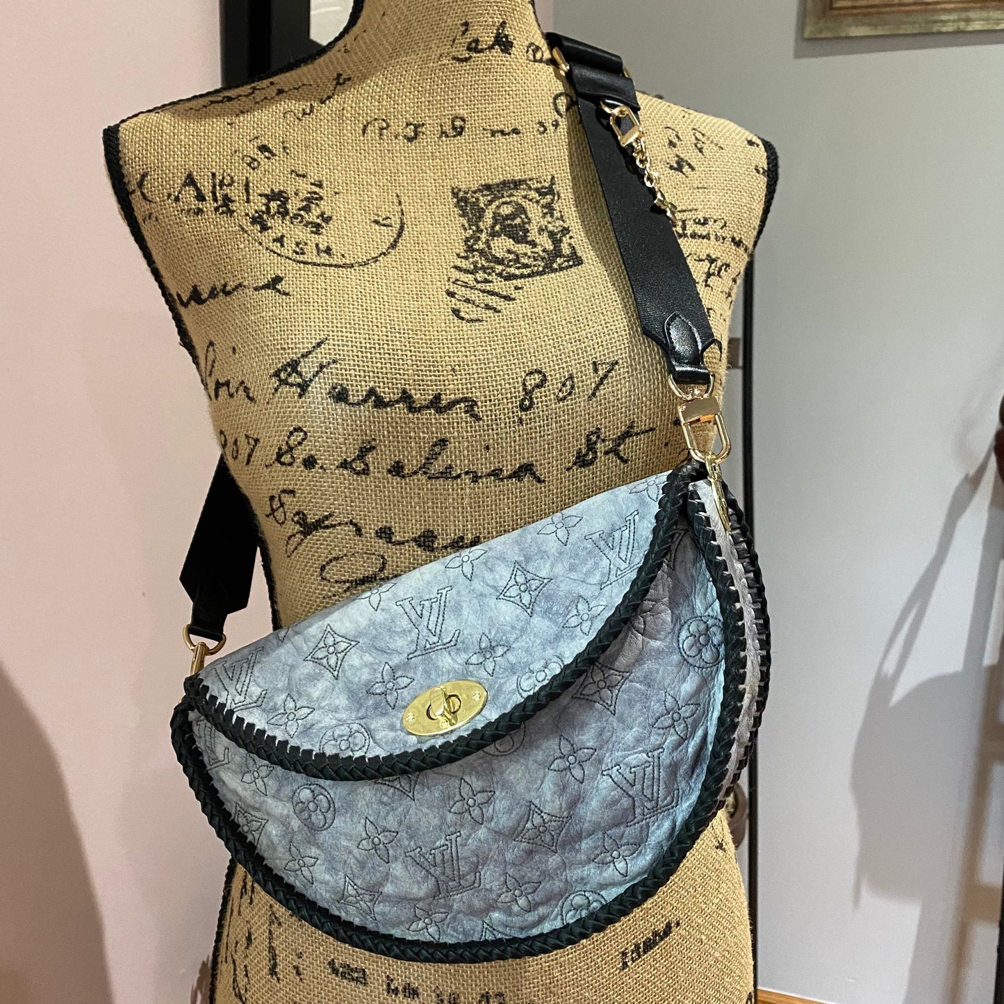 The Dove -Orvis bags Embroidered Monogram Lambskin Crossbody/Shoulder Bag