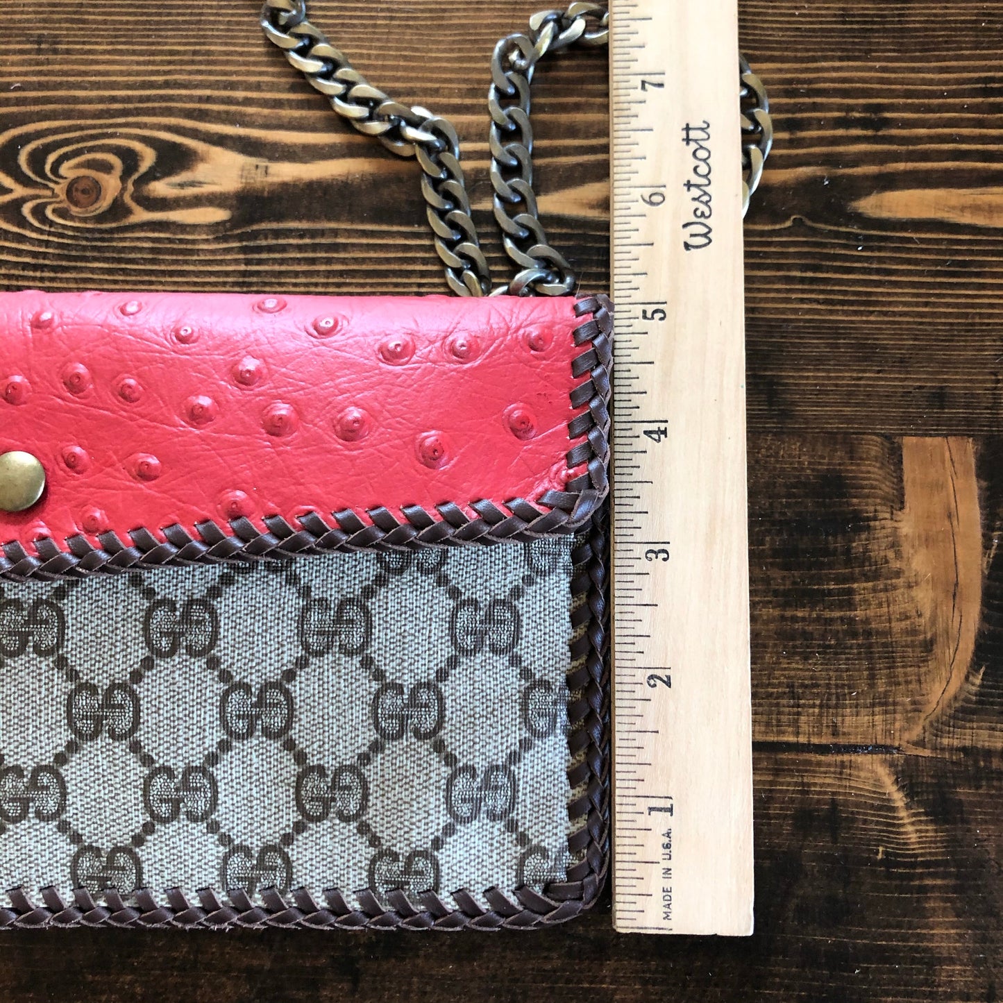 The Crane - Red and Tan GGOrvis bags Crossbody/Clutch Bag