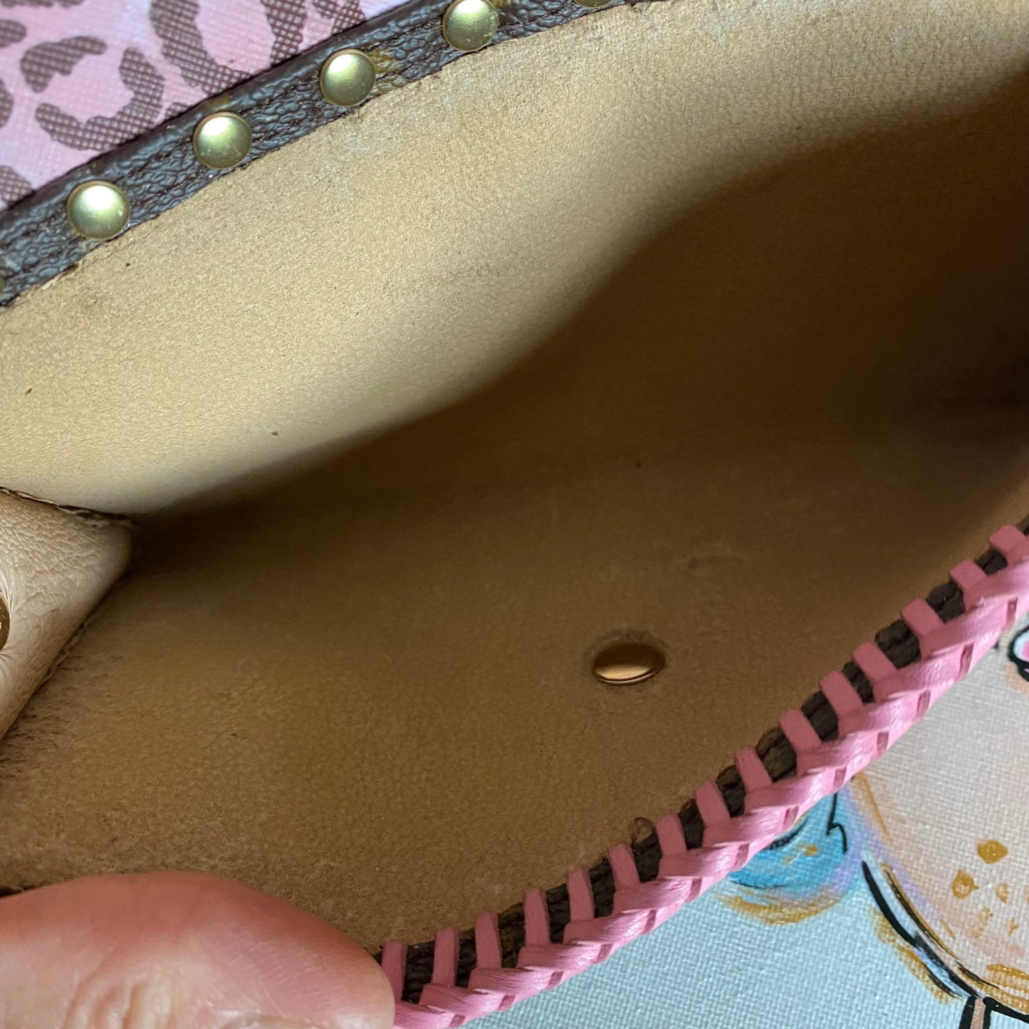 The Junco -Orvis bags Monogram in Pink Crossbody Bag