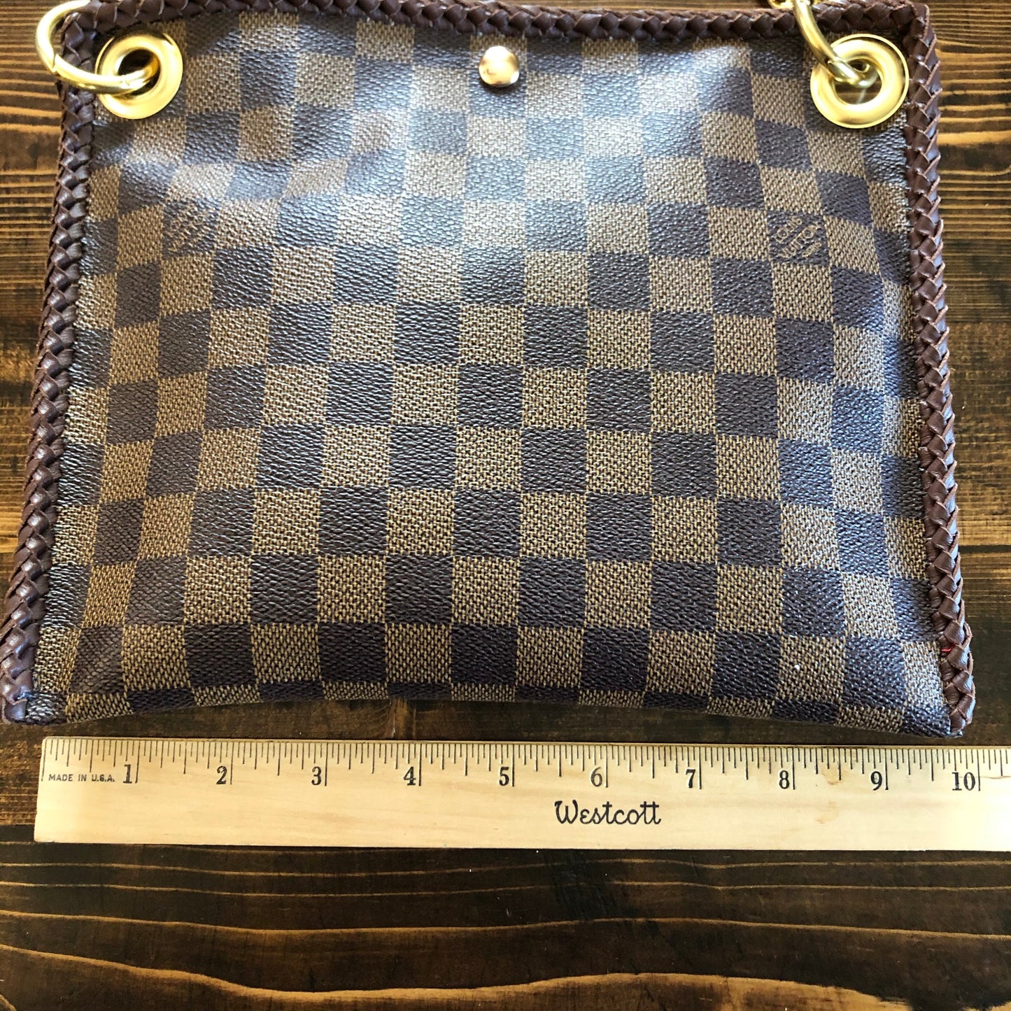 The Nuthatch -Orvis bags Damier Crossbody with Cheetah Strap
