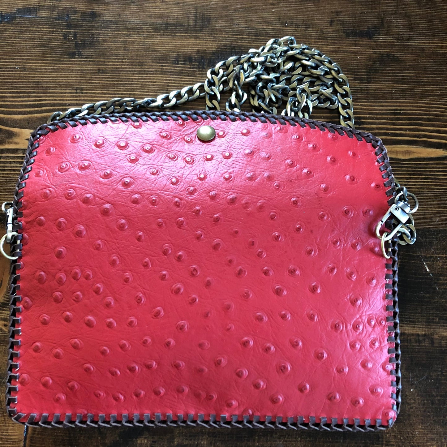 The Crane - Red and Tan GGOrvis bags Crossbody/Clutch Bag