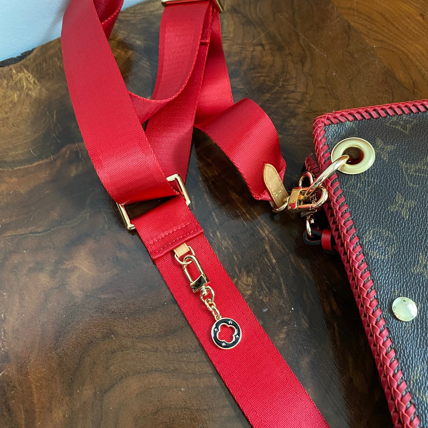 The Swan Crossbody -Orvis bags Monogram in Red