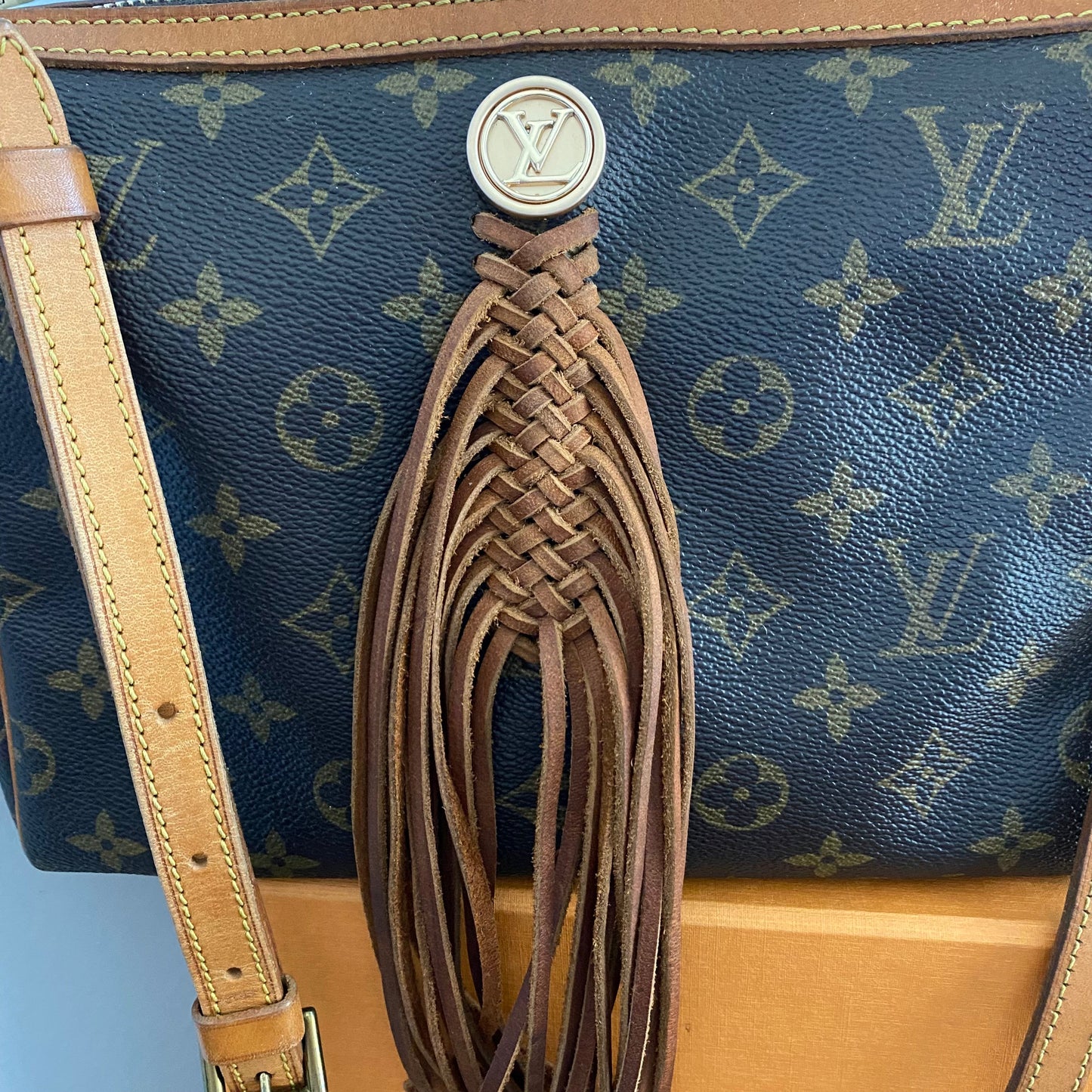 The Partridge Crossbody Bag -Orvis bags Monogram in Tan Fringe