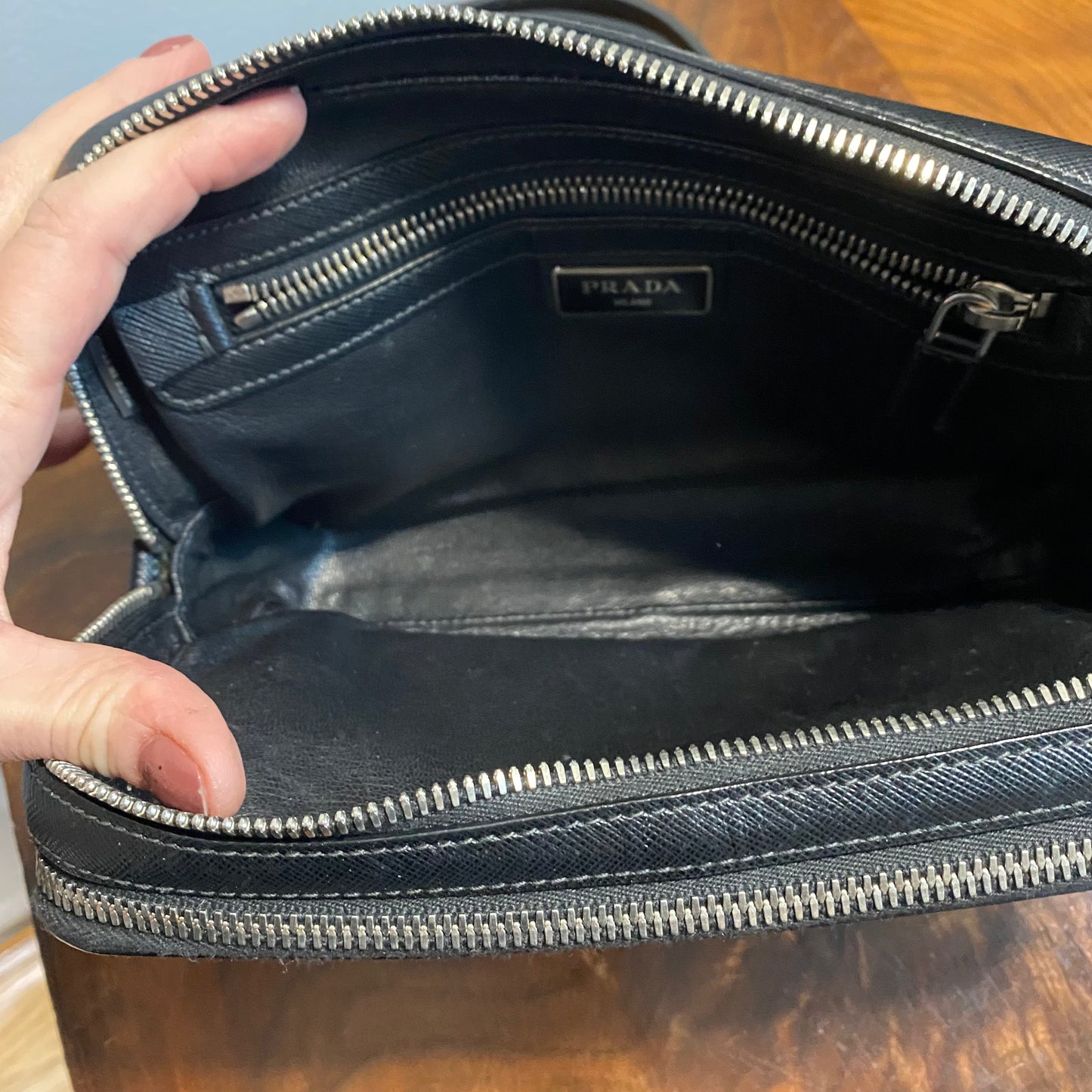 The Swan -Orvis bags Prada Organizer with Studs Crossbody/Wristlet