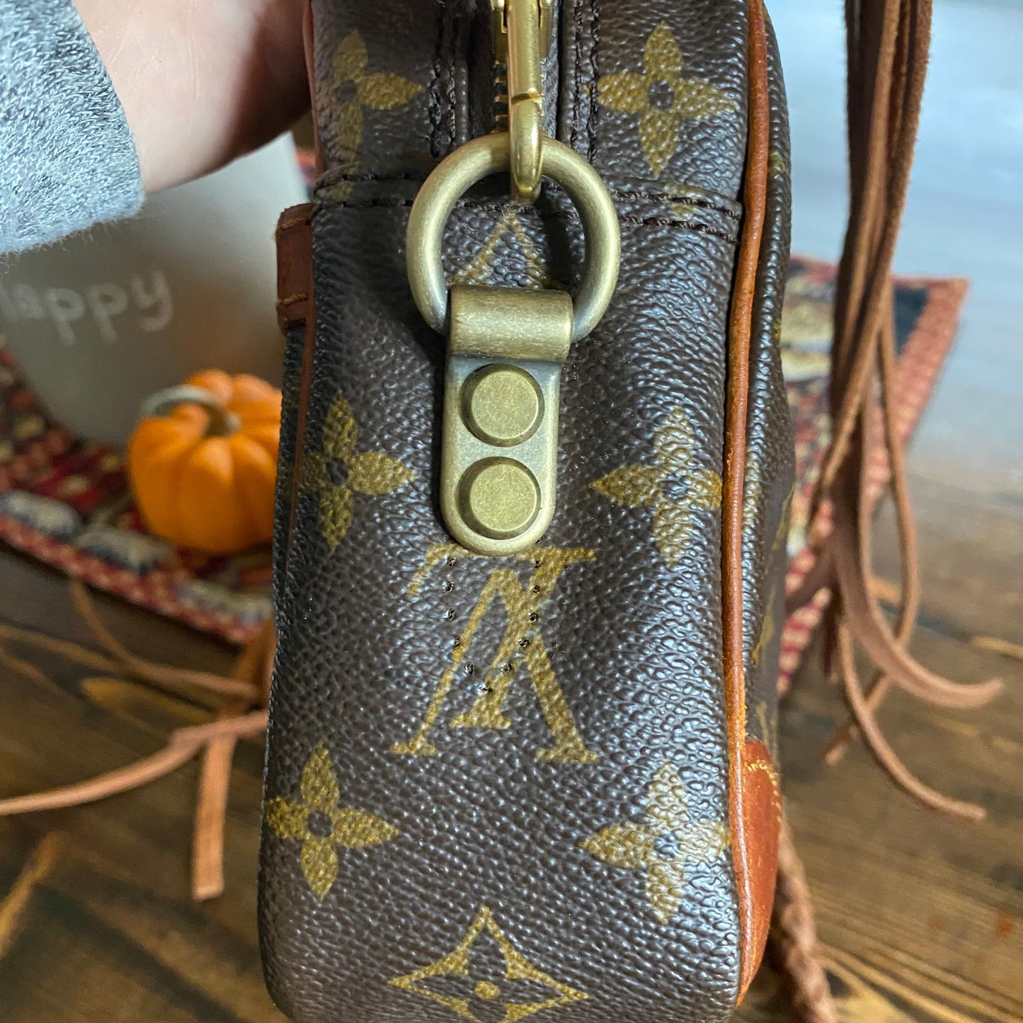 The Sparrow Crossbody Bag in Tan Monogram