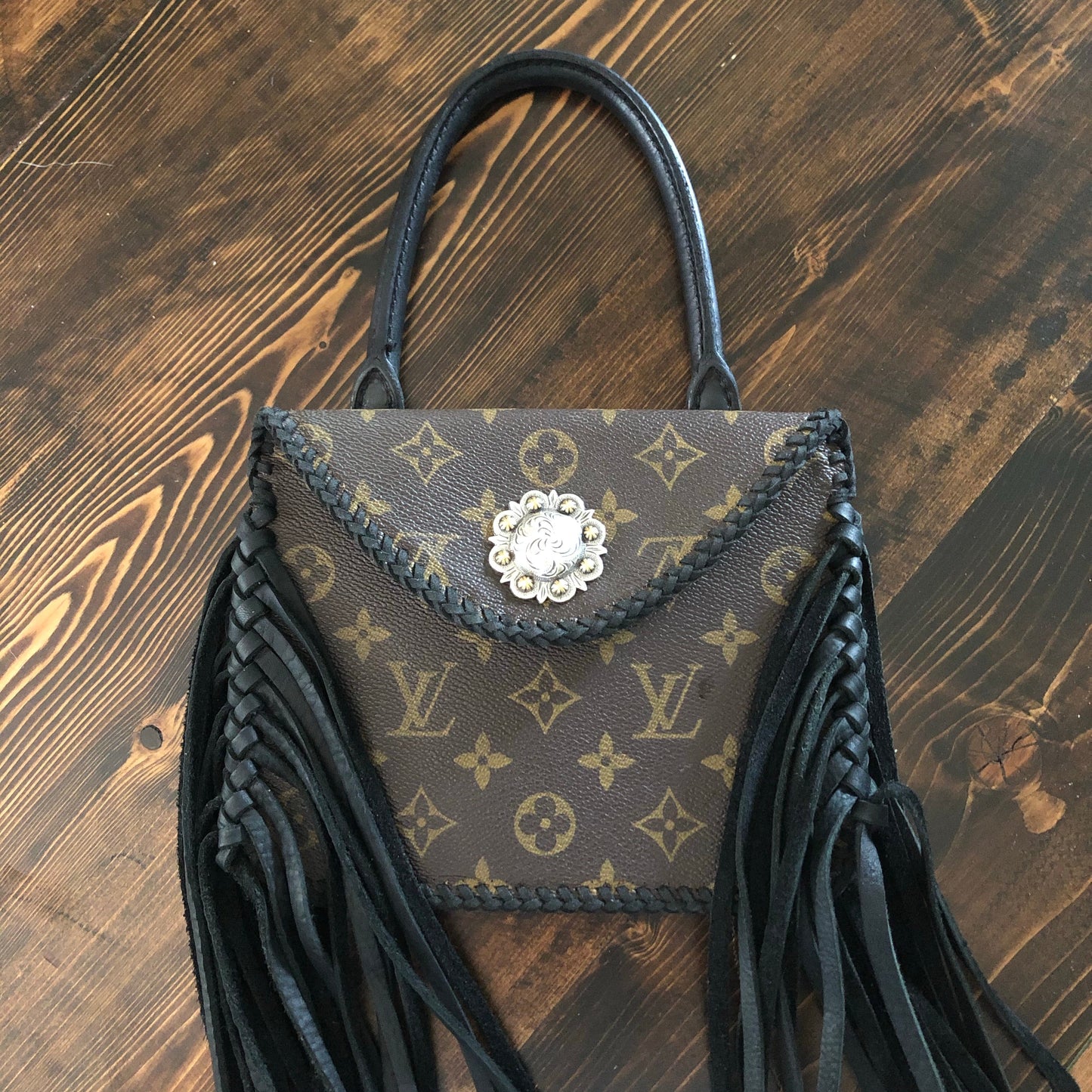 The Falcon - Monogram Black FringeOrvis bags Mini Tote/Crossbody