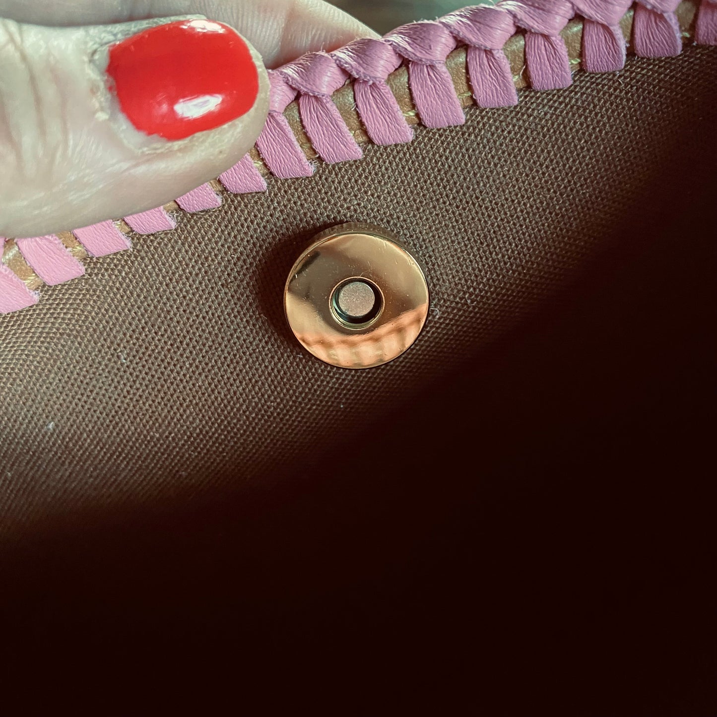The Peacock -Orvis bags Monogram Hobo in Pink Crossbody