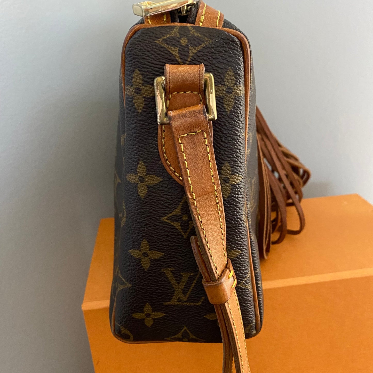The Partridge Crossbody Bag -Orvis bags Monogram in Tan Fringe