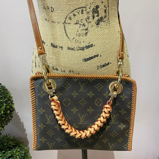 The Swan -Orvis bags Monogram in Dark Vachetta Crossbody - 2 Straps!