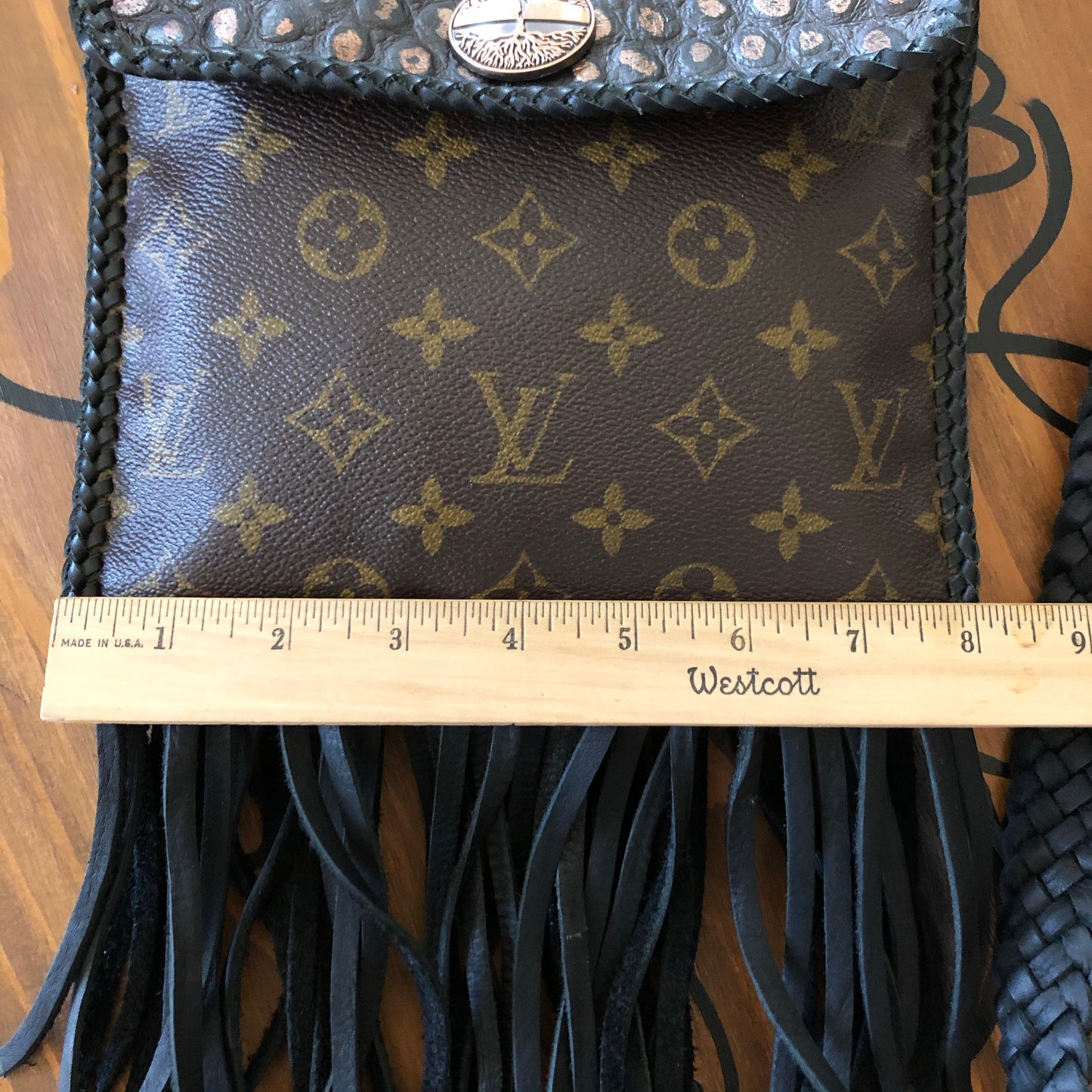 The Fringed Falcon - Black/Copper LeatherOrvis bags Crossbody