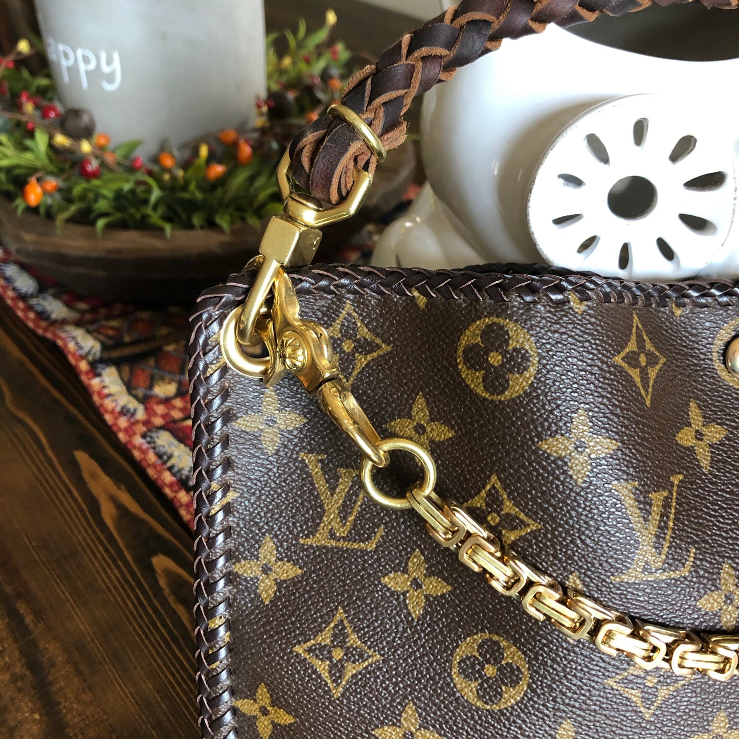 The Peacock -Orvis bags Monogram Hobo Crossbody