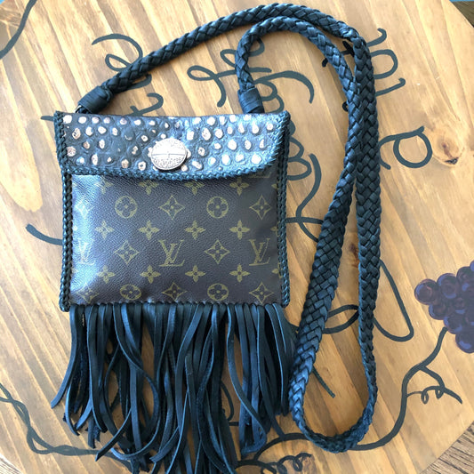 The Fringed Falcon - Black/Copper LeatherOrvis bags Crossbody
