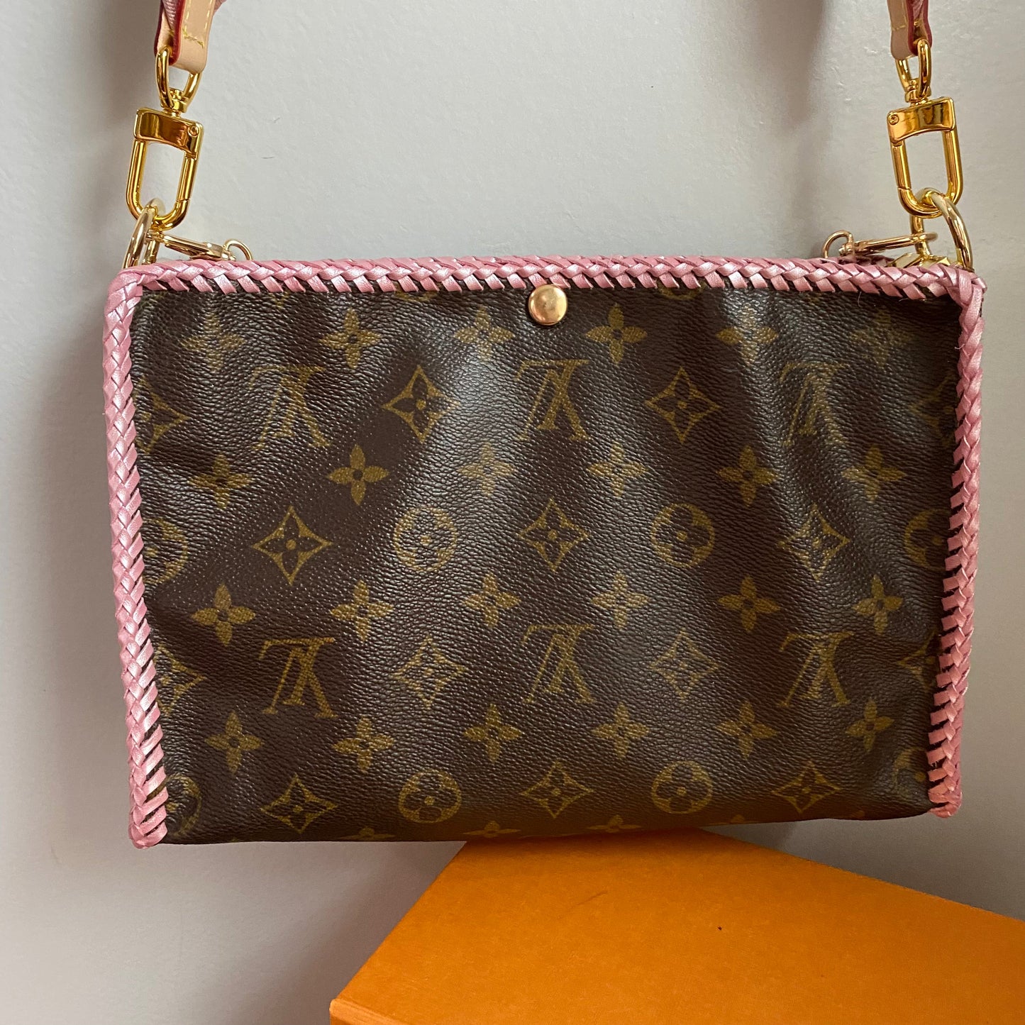 The Swan Crossbody -Orvis bags Monogram in Blush Pink