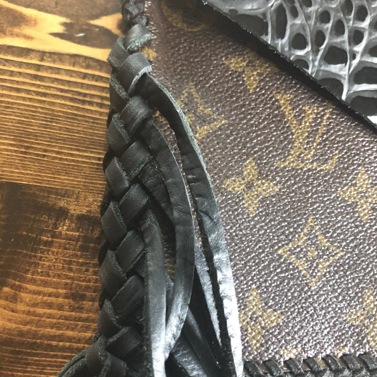 The Fringed Wren - BlackOrvis bags Wristlet/Crossbody/Clutch Bag in Monogram