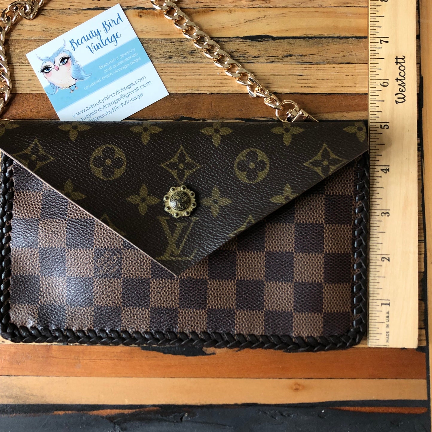 The Wren - Damier/Monogram MixOrvis bags Wristlet/Crossbody/Clutch