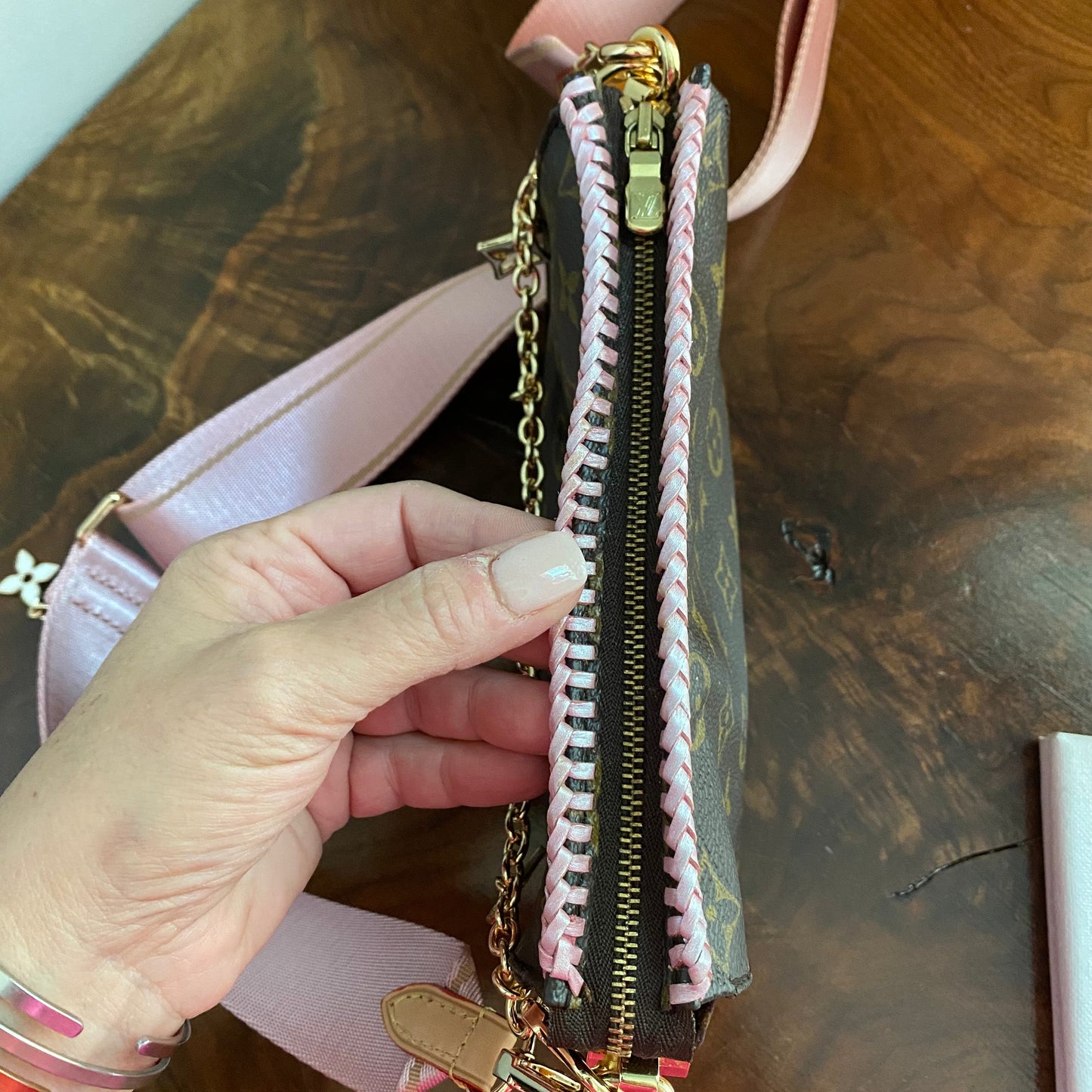 The Cygnet Crossbody -Orvis bags Monogram in Blush Pink