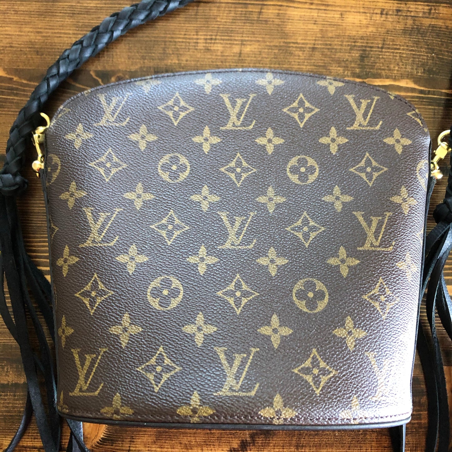 The Finch -Orvis bags Monogram Black Crossbody with Two Straps!