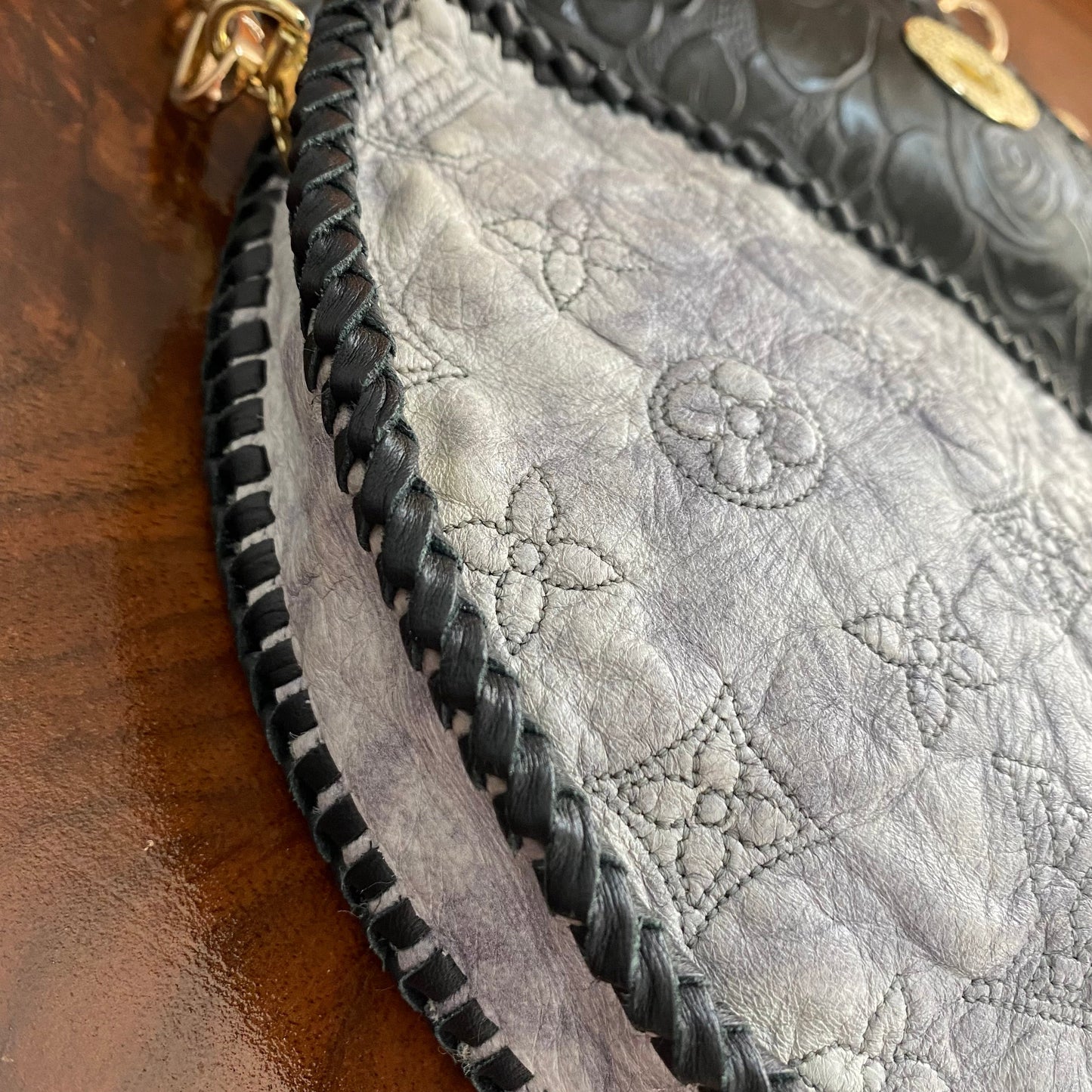 The Dove -Orvis bags Embroidered Monogram Lambskin Crossbody/Shoulder Bag