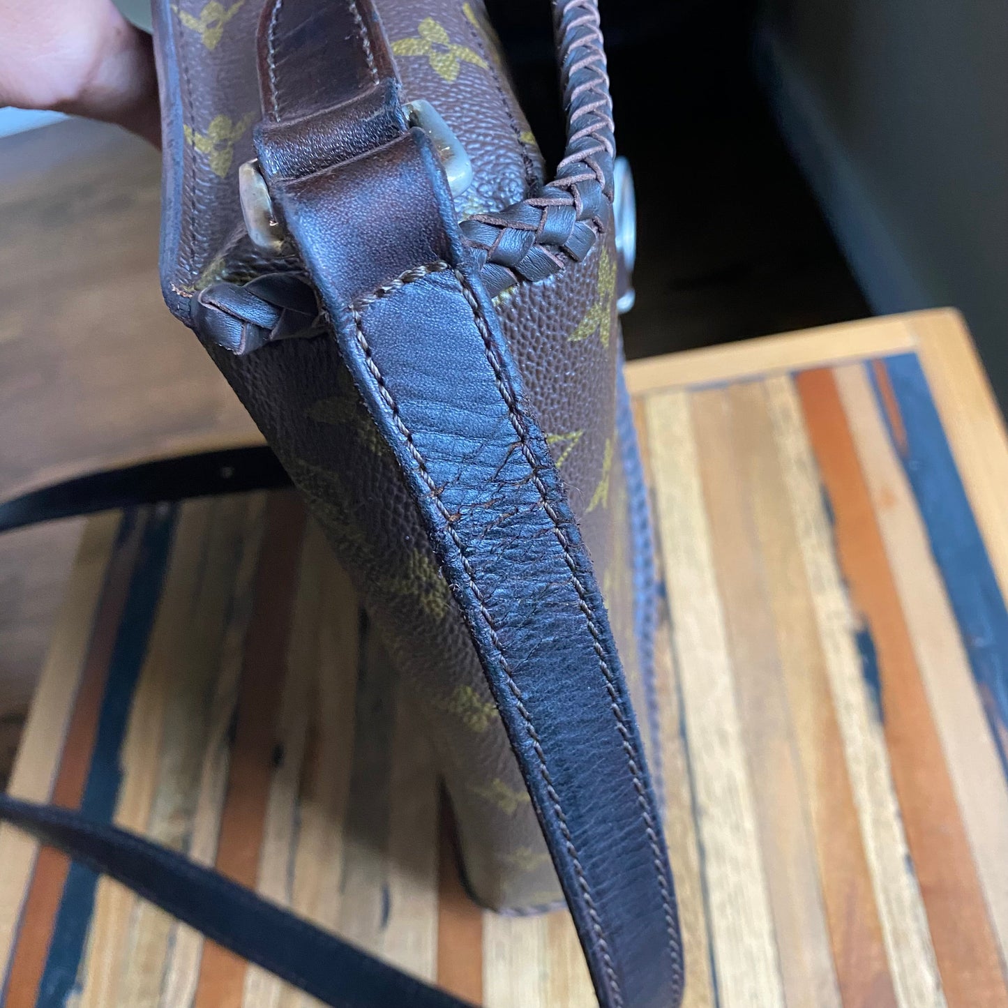 The Swift -Orvis bags Monogram in Chocolate Crossbody