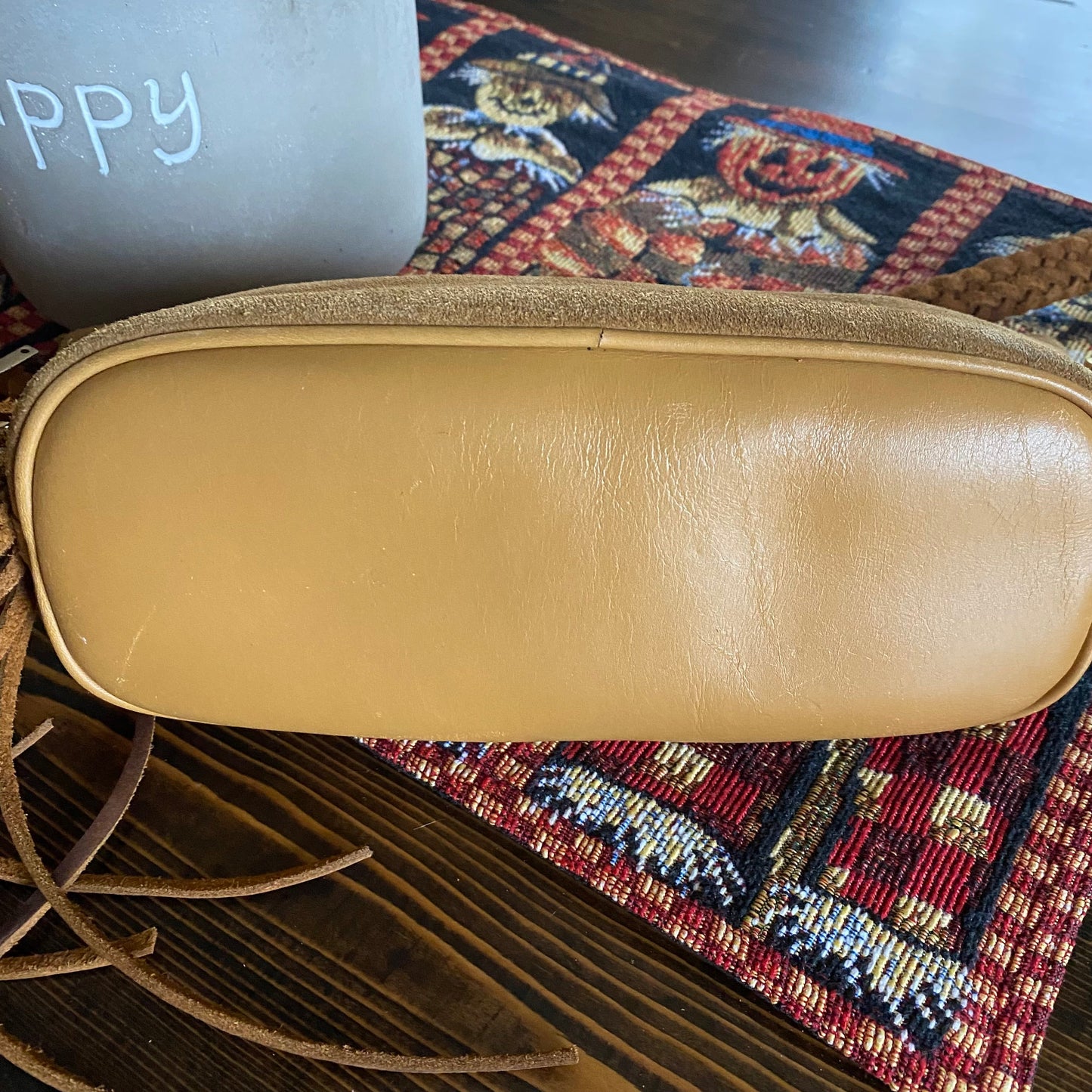 The Junco -Orvis bags Suede GG in Tan Crossbody