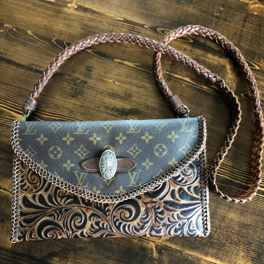 The Eagle - Monogram with Brown/Black SwirlOrvis bags Crossbody/Clutch Bag