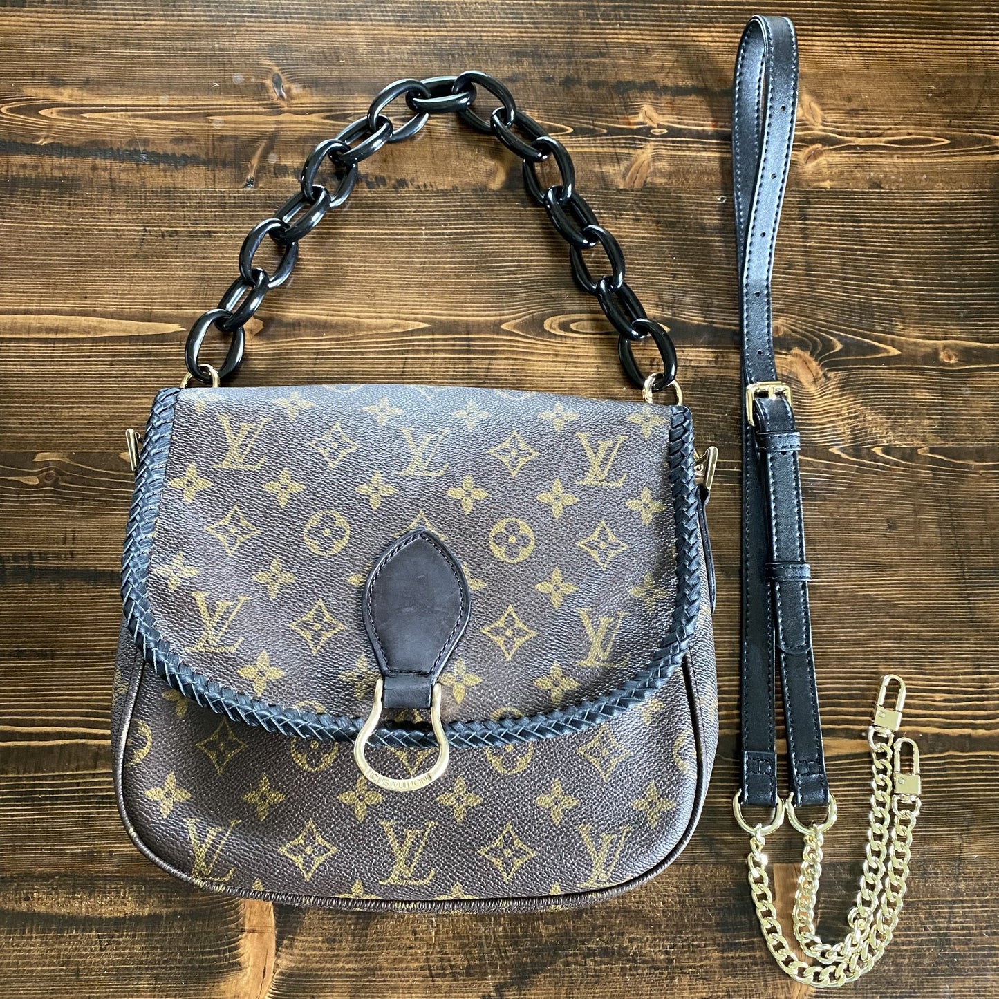 The Swift -Orvis bags Monogram Black Crossbody (2 straps!)