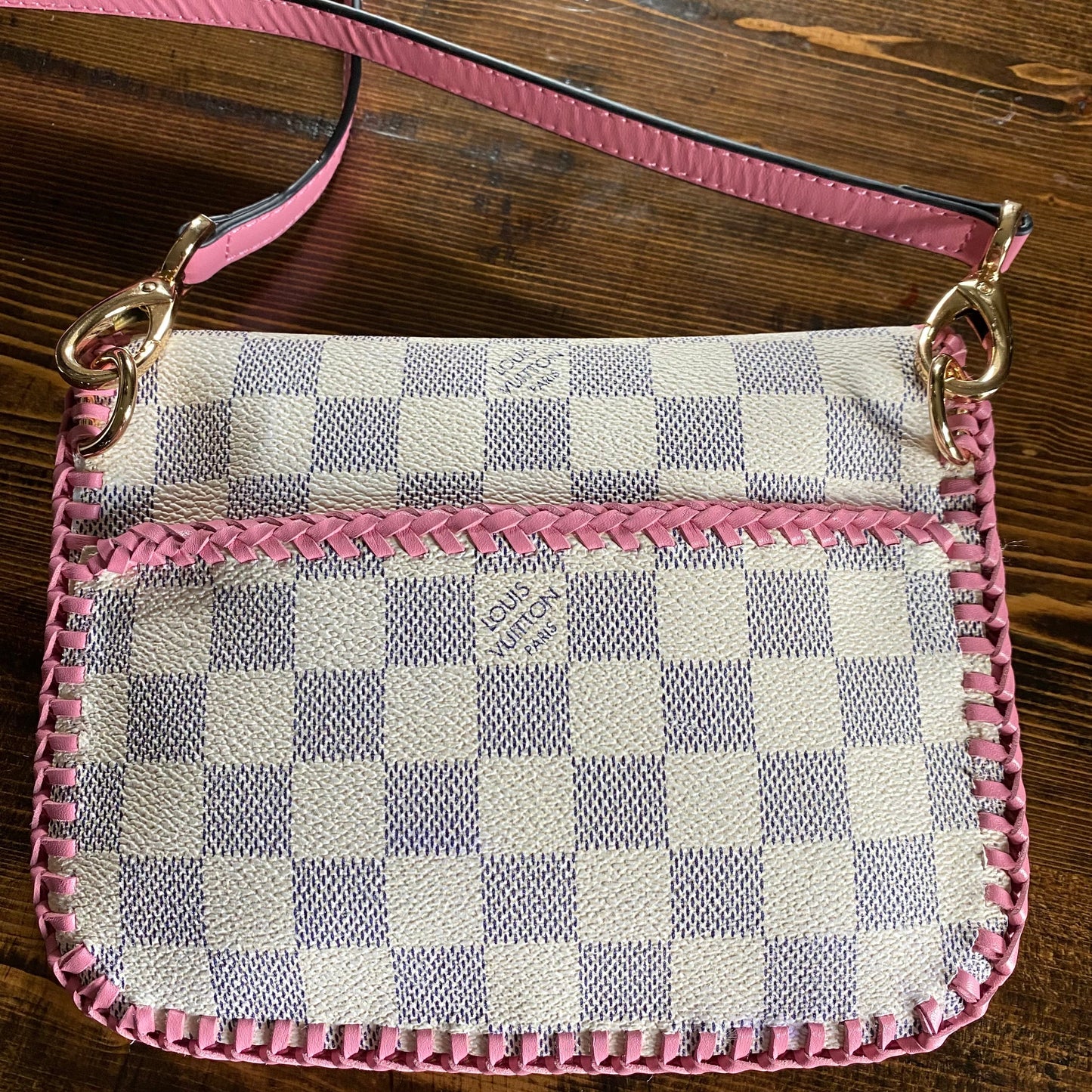 The Falcon - Damier Azur and Pink Small Crossbody
