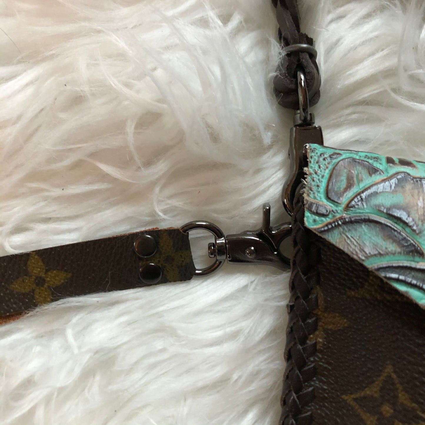 The Falcon - TurquoiseOrvis bags Monogram Wristlet/Crossbody/Clutch