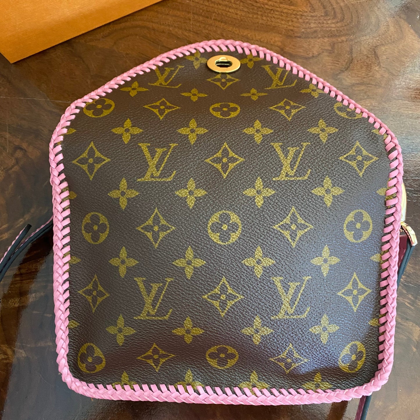 The Falcon with Sides - Monogram Crossbody in Pink