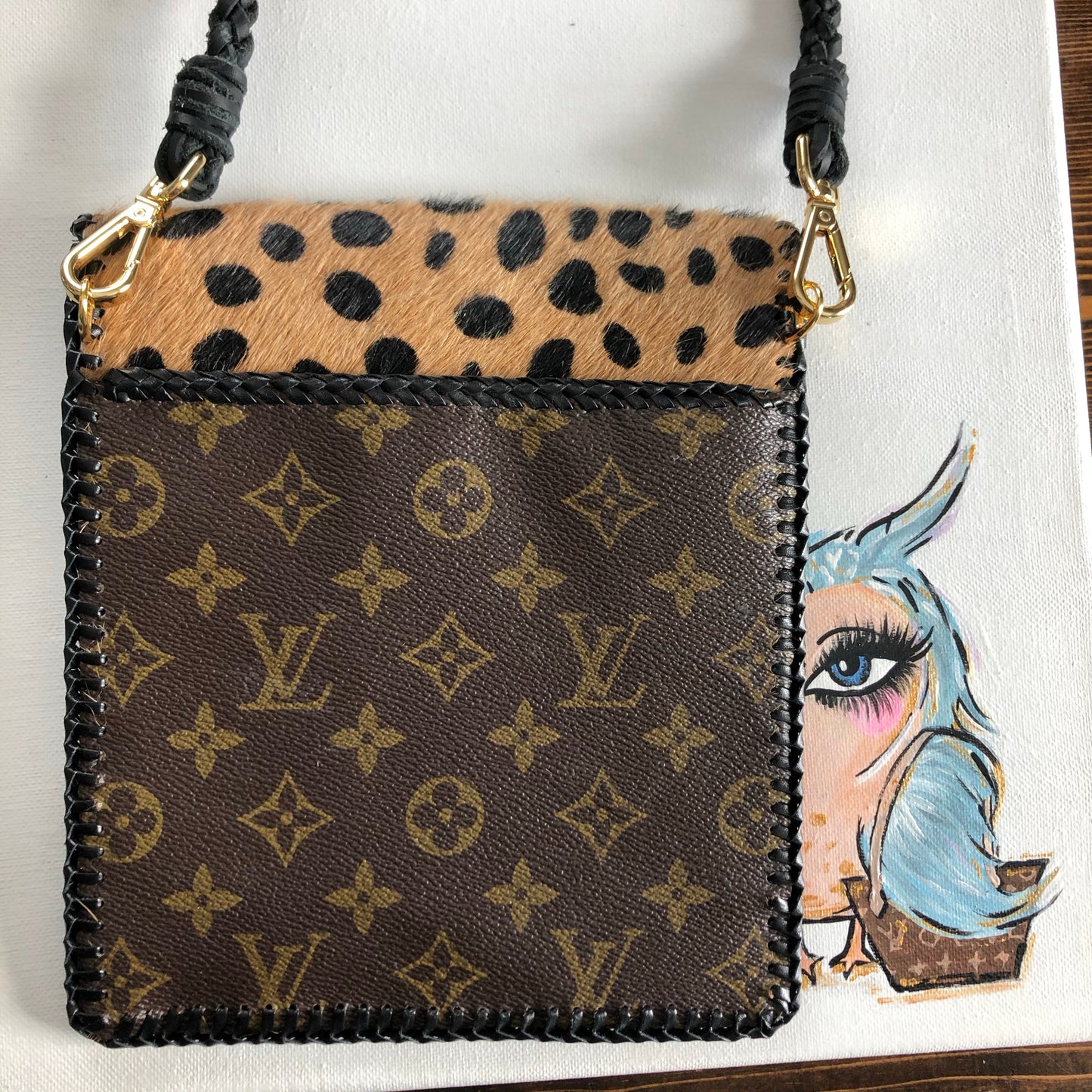 The Robin -Orvis bags Monogram Cheetah Crossbody