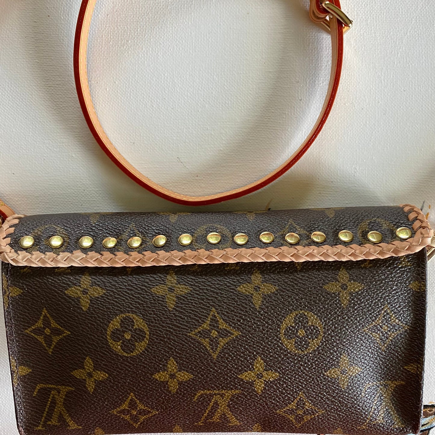 The Junco -Orvis bags Monogram in Vachetta Crossbody Bag